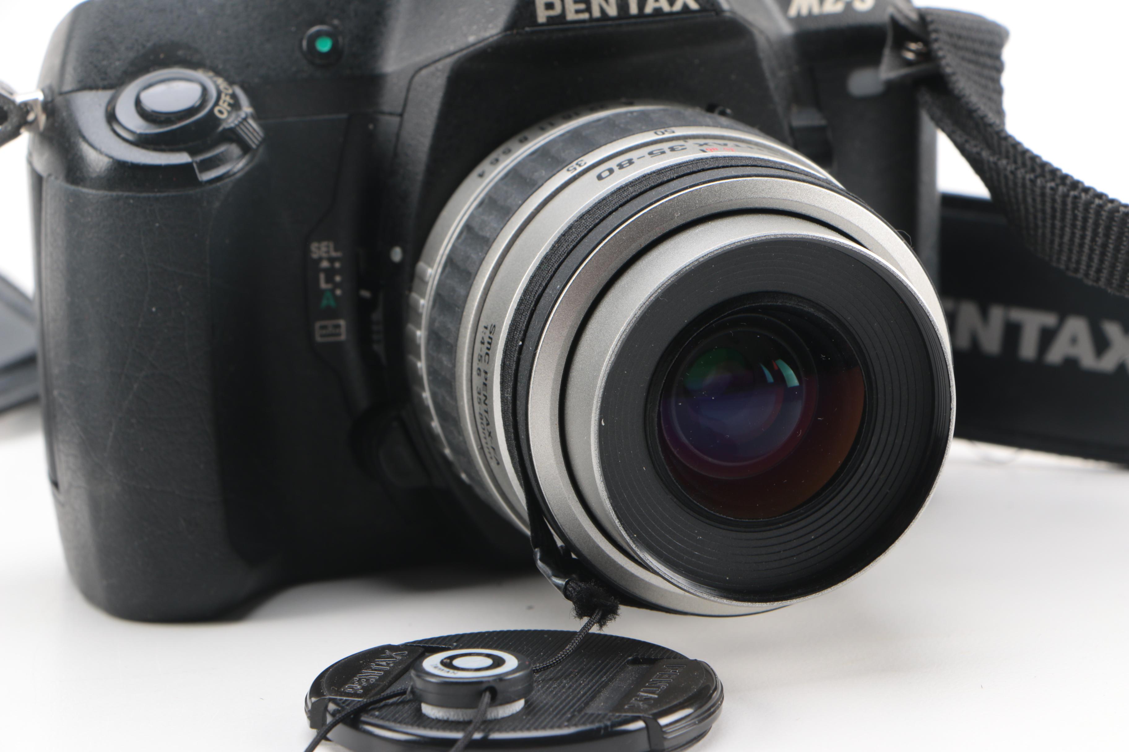 Pentax MZ-S 35mm SLR Camera with Accessories