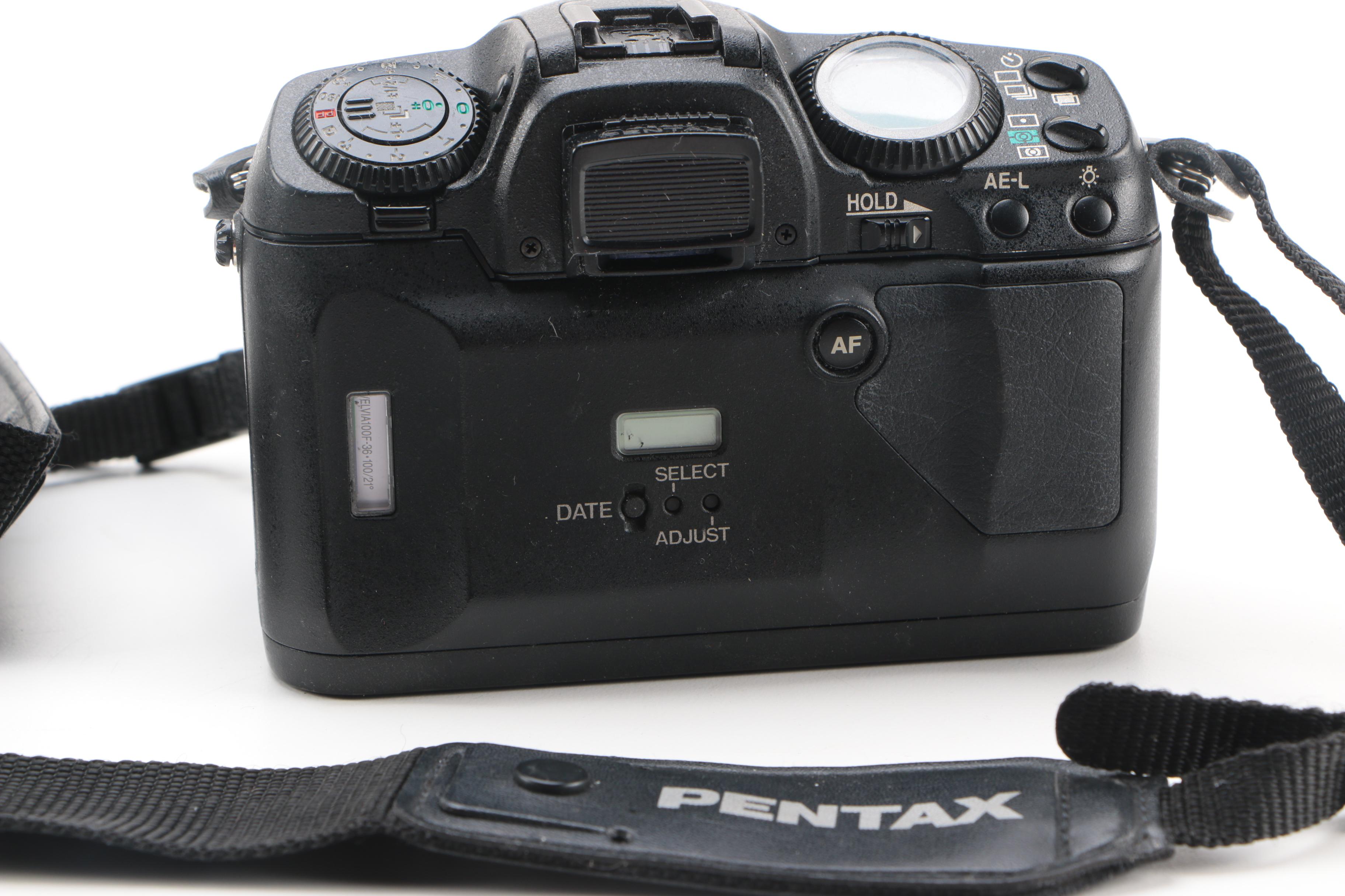 Pentax MZ-S 35mm SLR Camera with Accessories