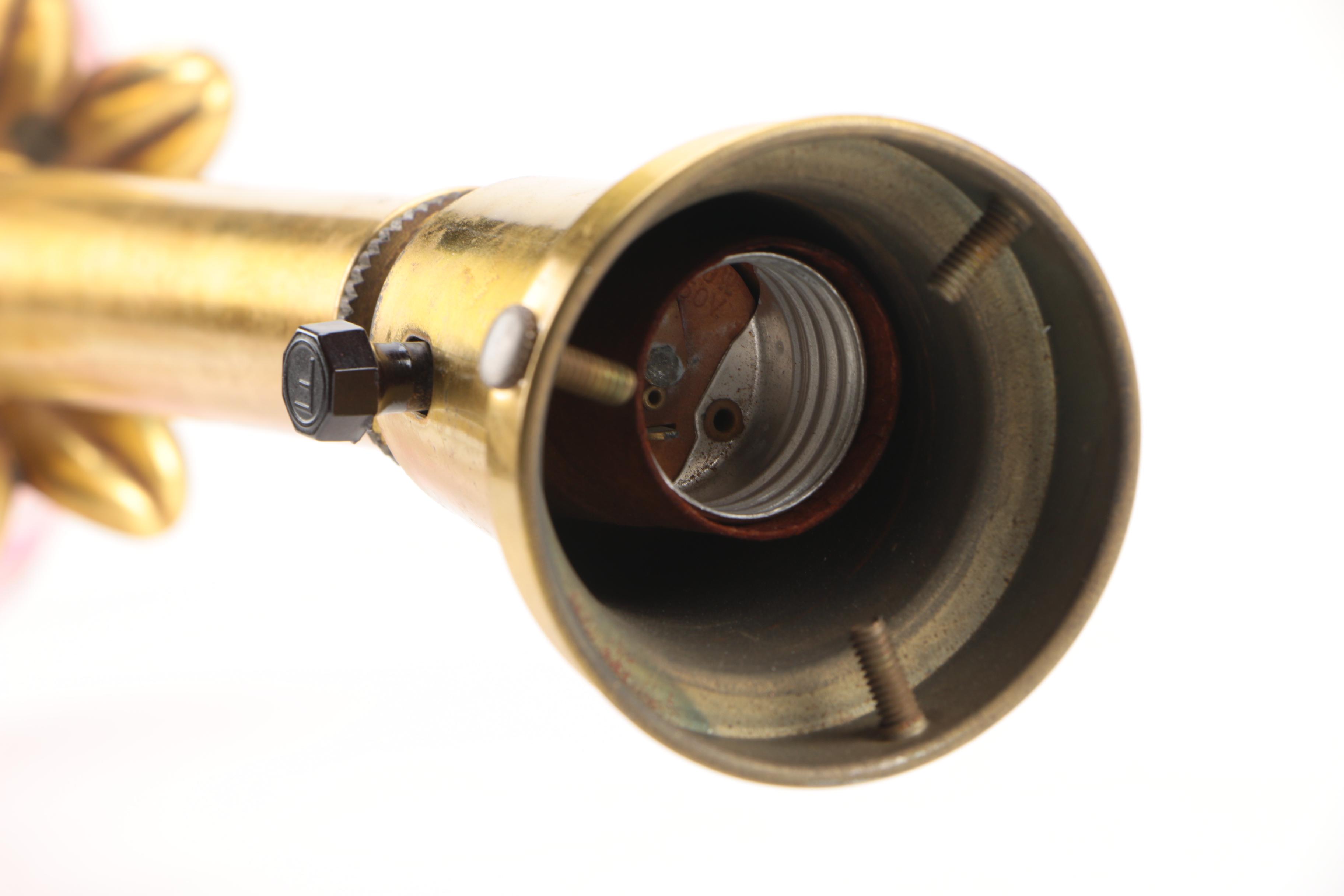 Vintage Cranberry Flashed Crystal Urn Table Lamp