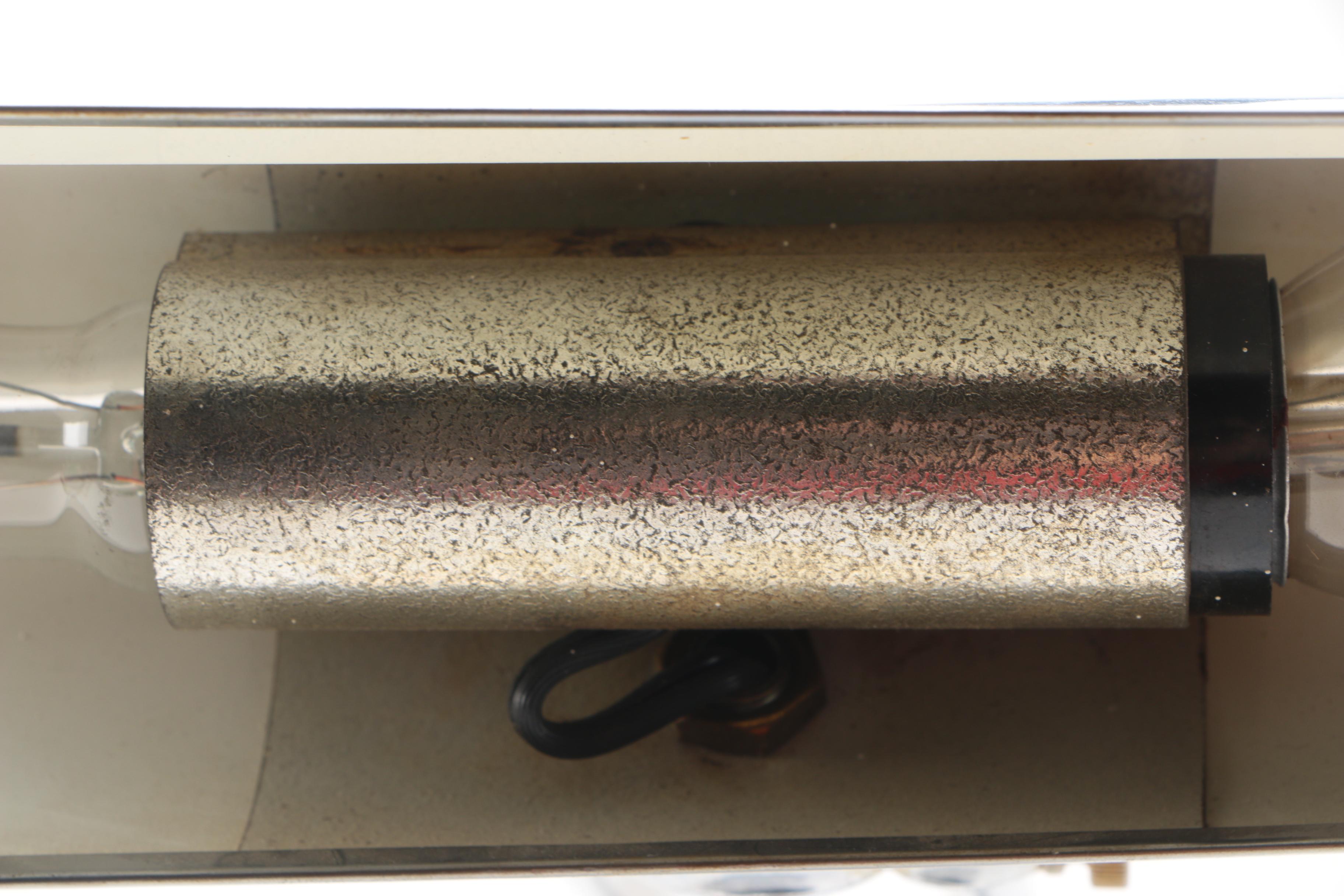 Art Deco Chrome Desk Lamp with Lyre Accent