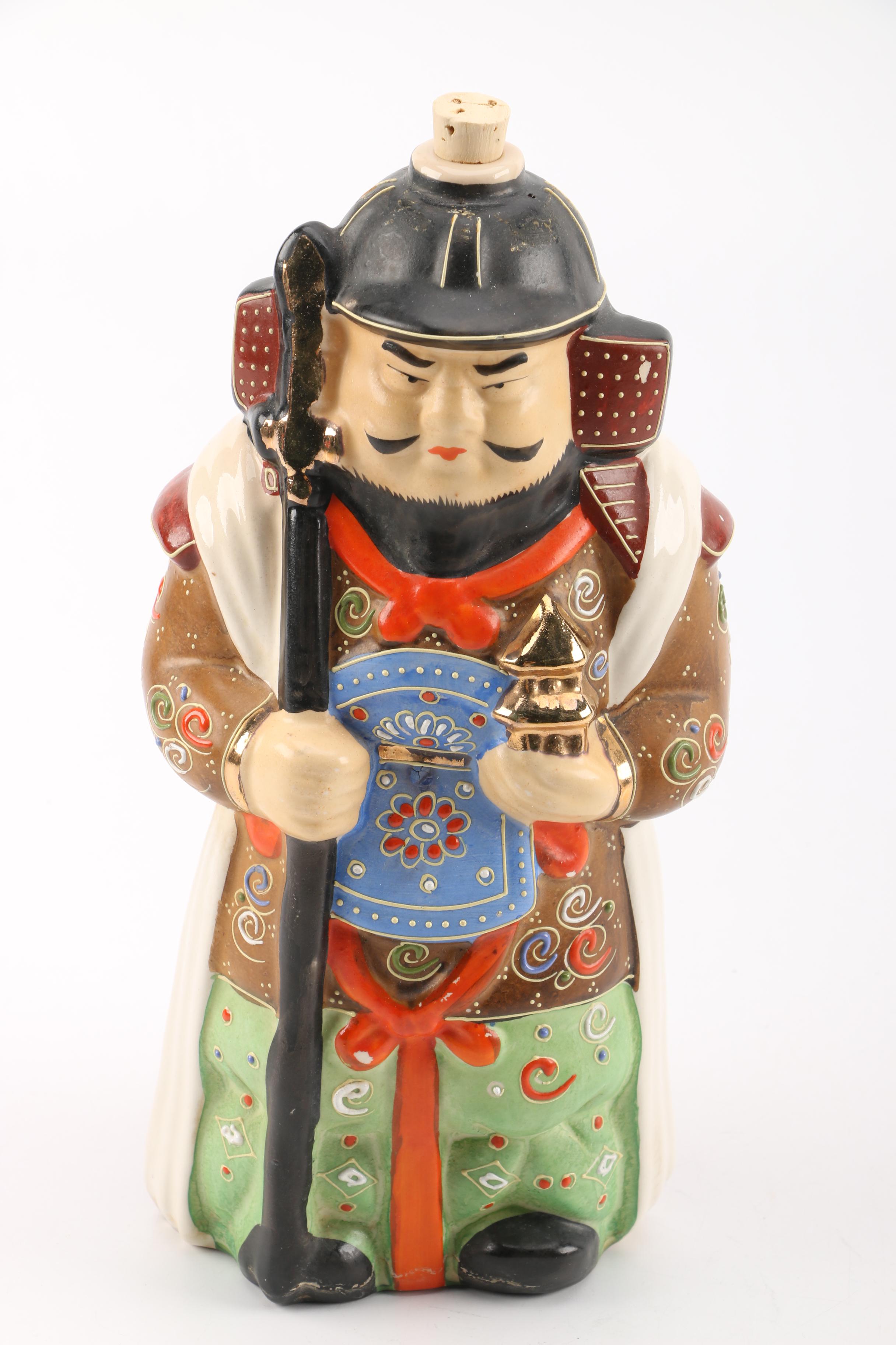 Kamotsuru Sake Decanter and Cloisonné Cup