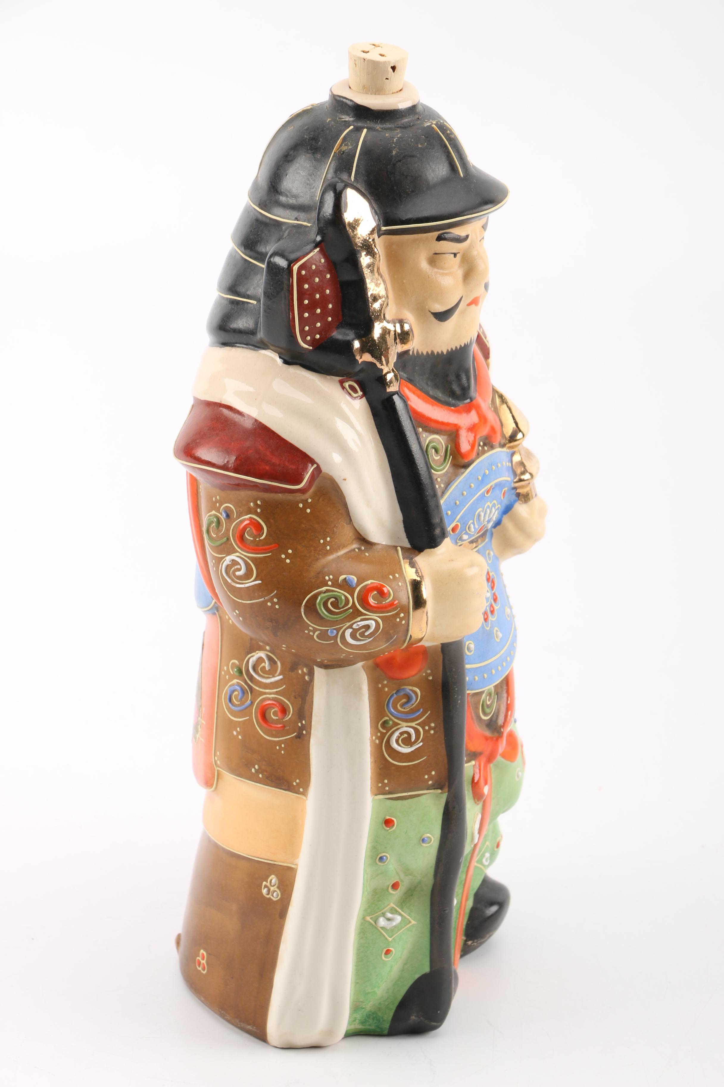 Kamotsuru Sake Decanter and Cloisonné Cup