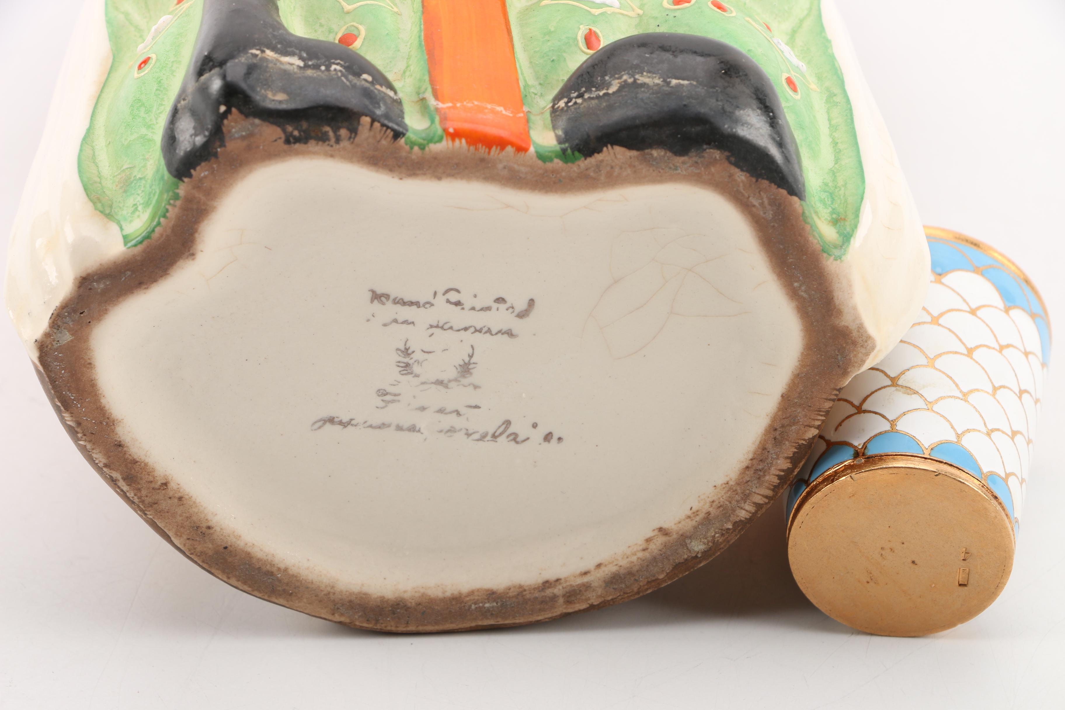 Kamotsuru Sake Decanter and Cloisonné Cup