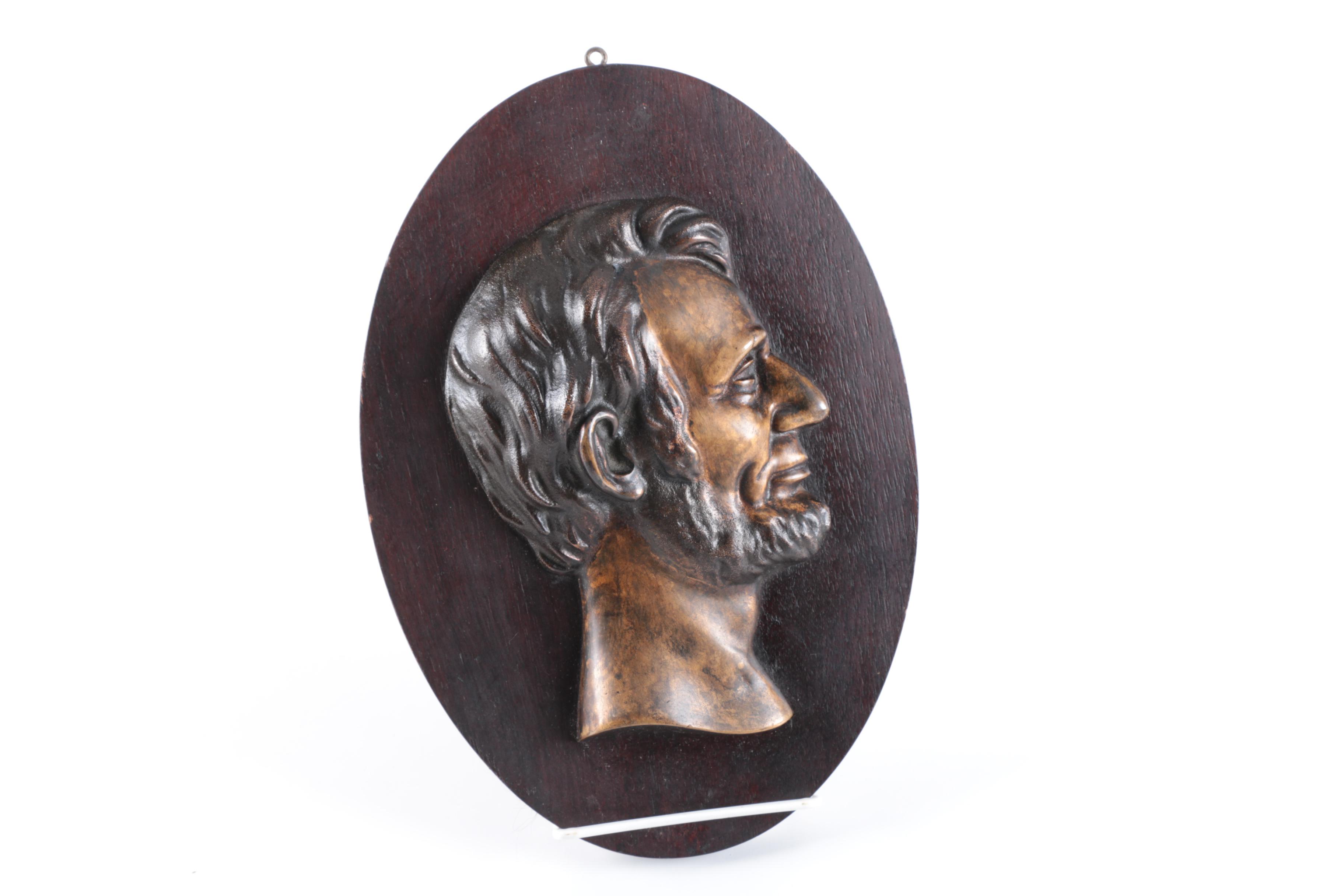 Vintage Decorative Plaques Featuring Lincoln and Wagner