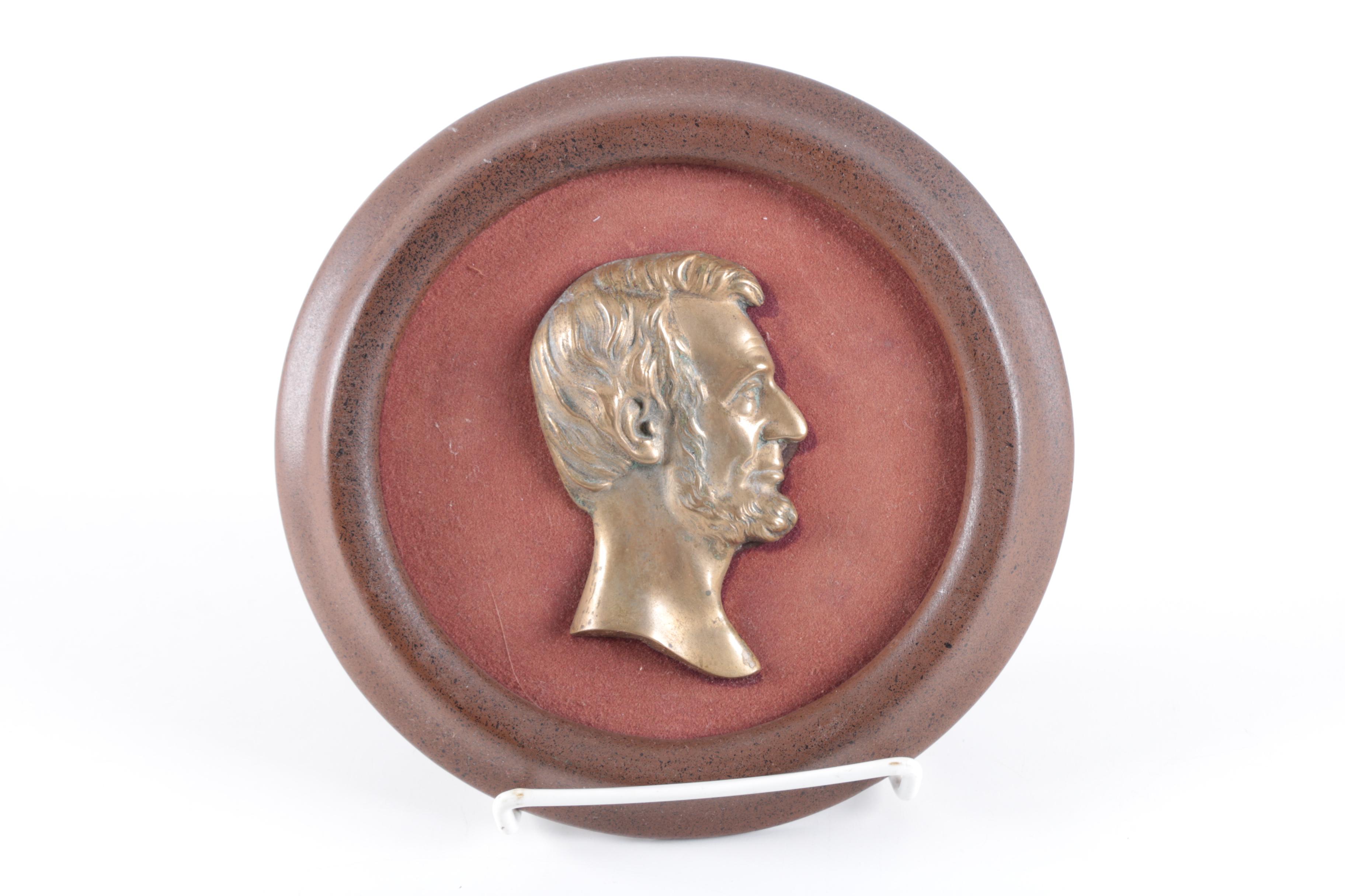 Vintage Decorative Plaques Featuring Lincoln and Wagner