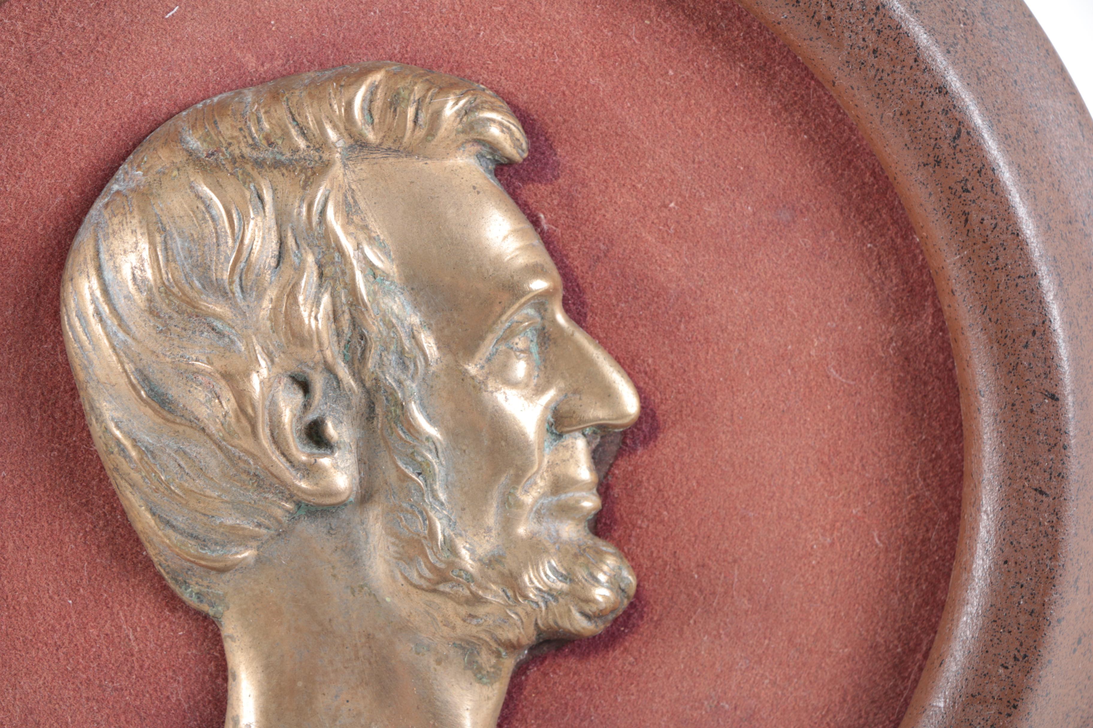 Vintage Decorative Plaques Featuring Lincoln and Wagner