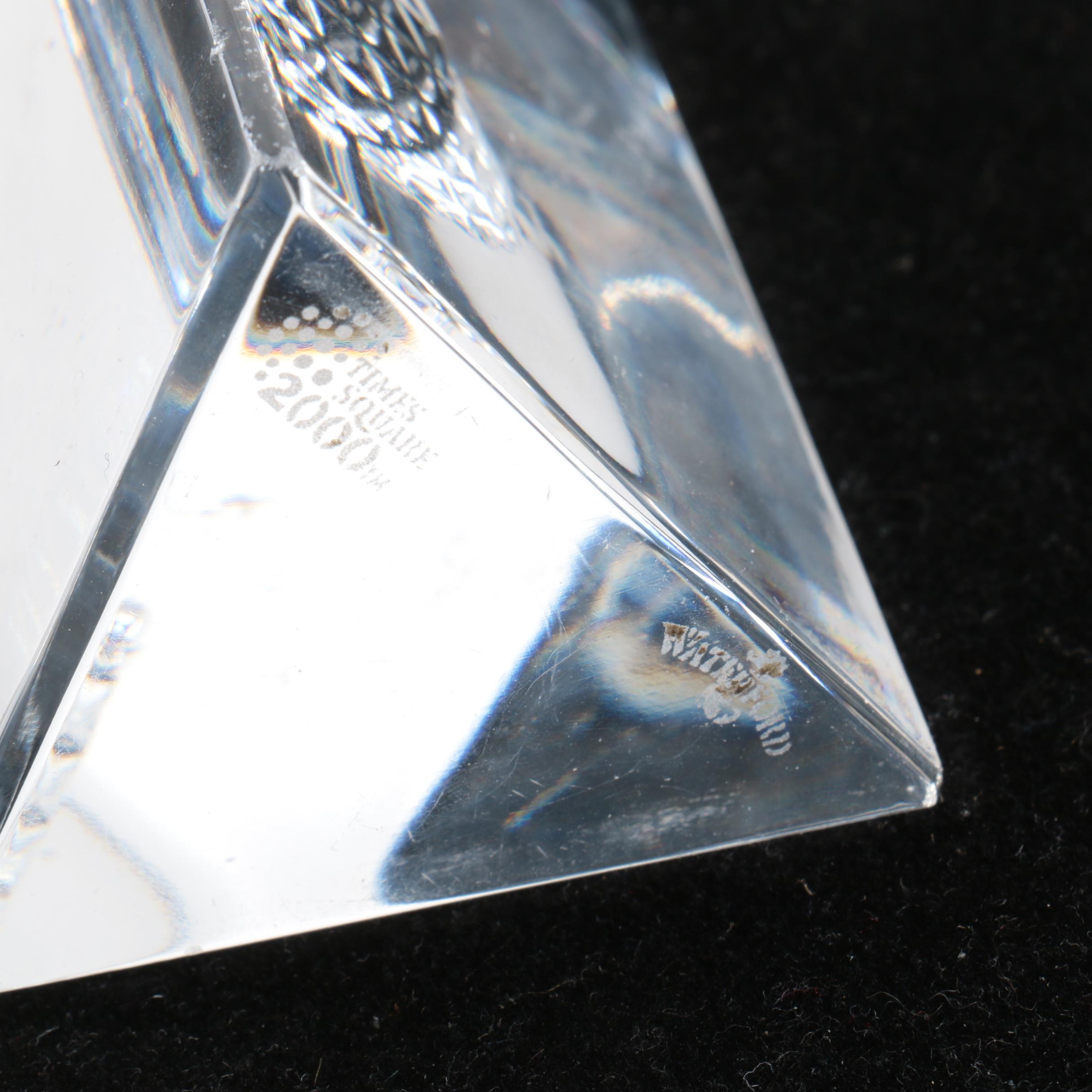 Waterford Crystal "Times Square 2000" Paperweight