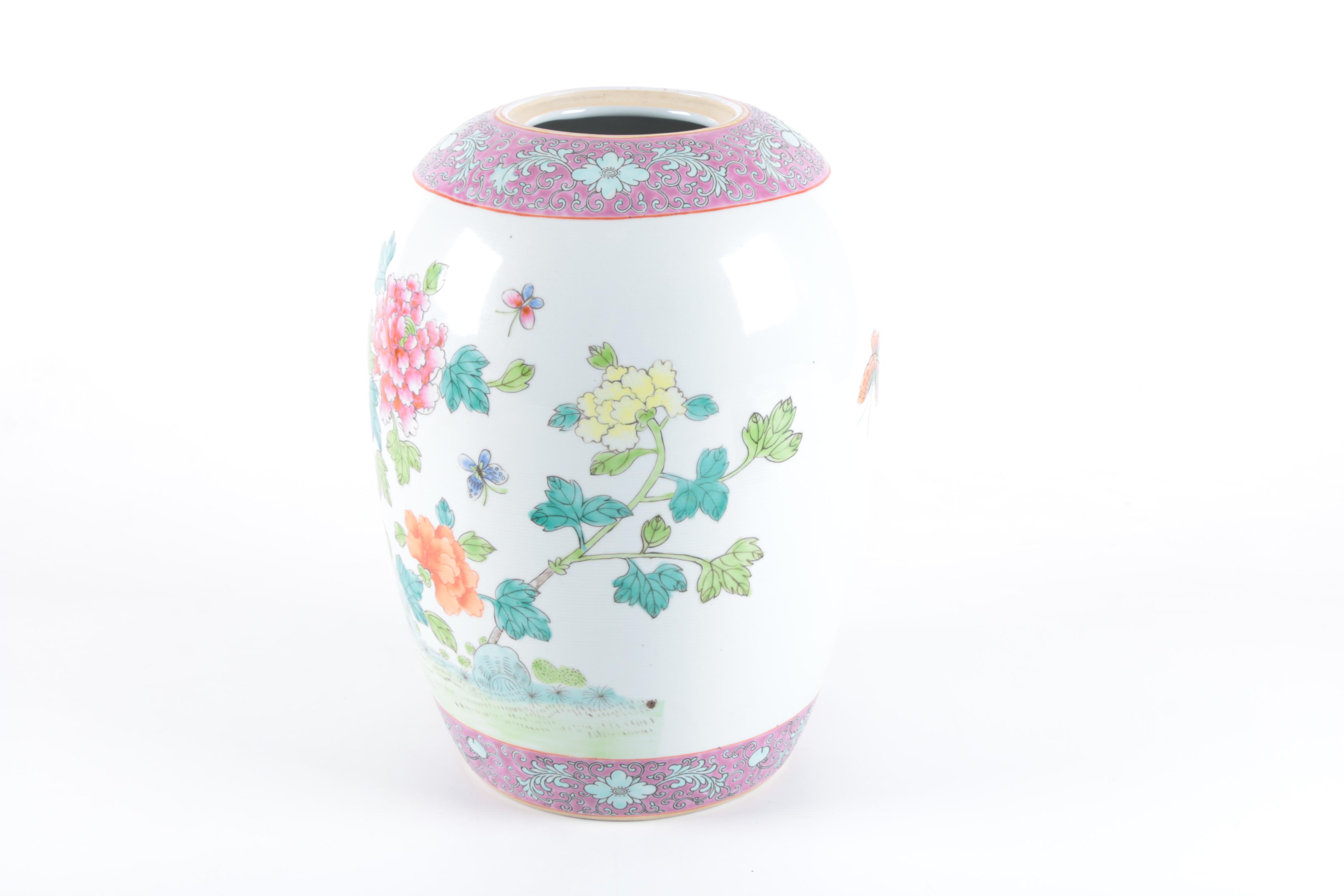 Maitland Smith Ltd. Handmade Chinese Floral Vase