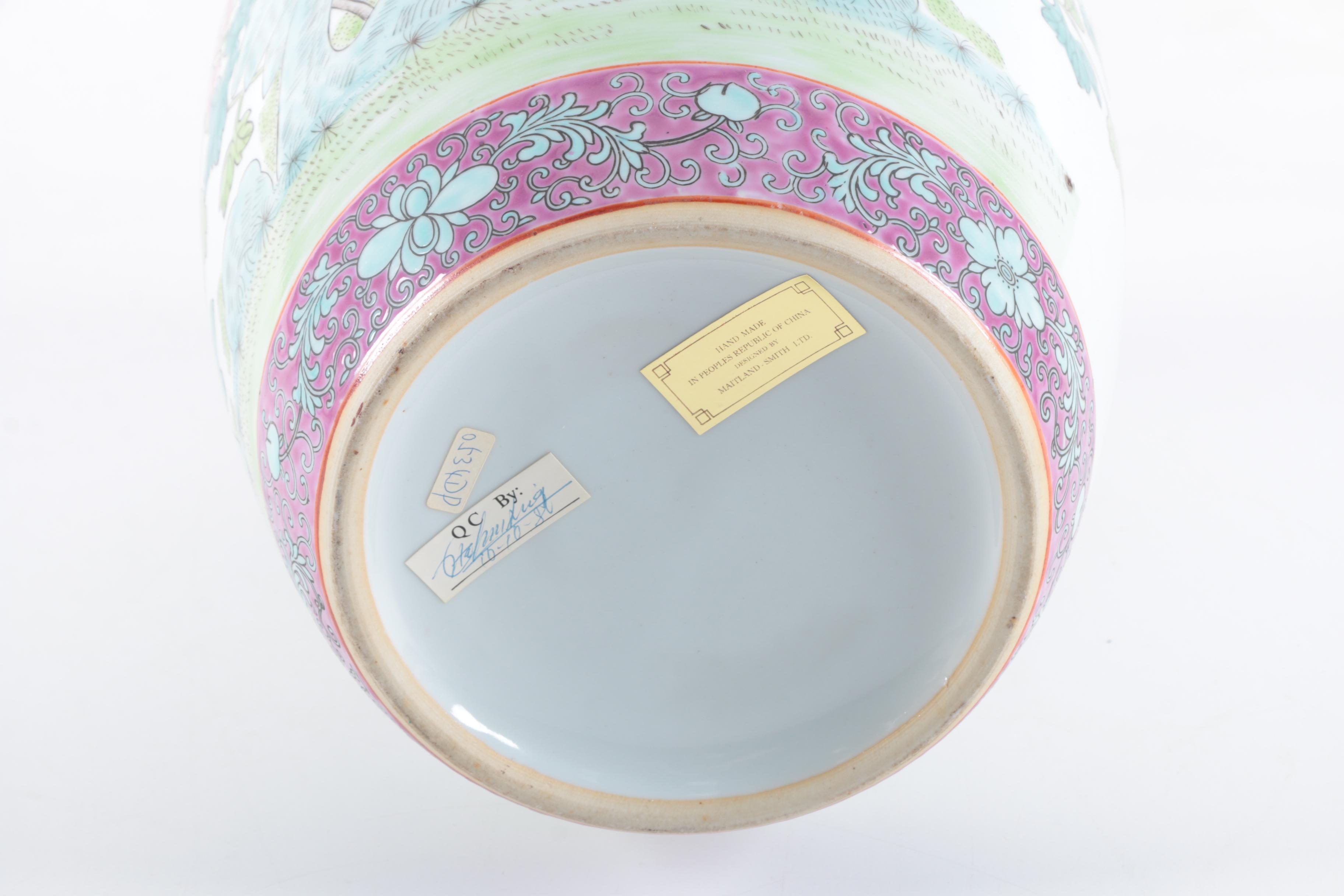 Maitland Smith Ltd. Handmade Chinese Floral Vase