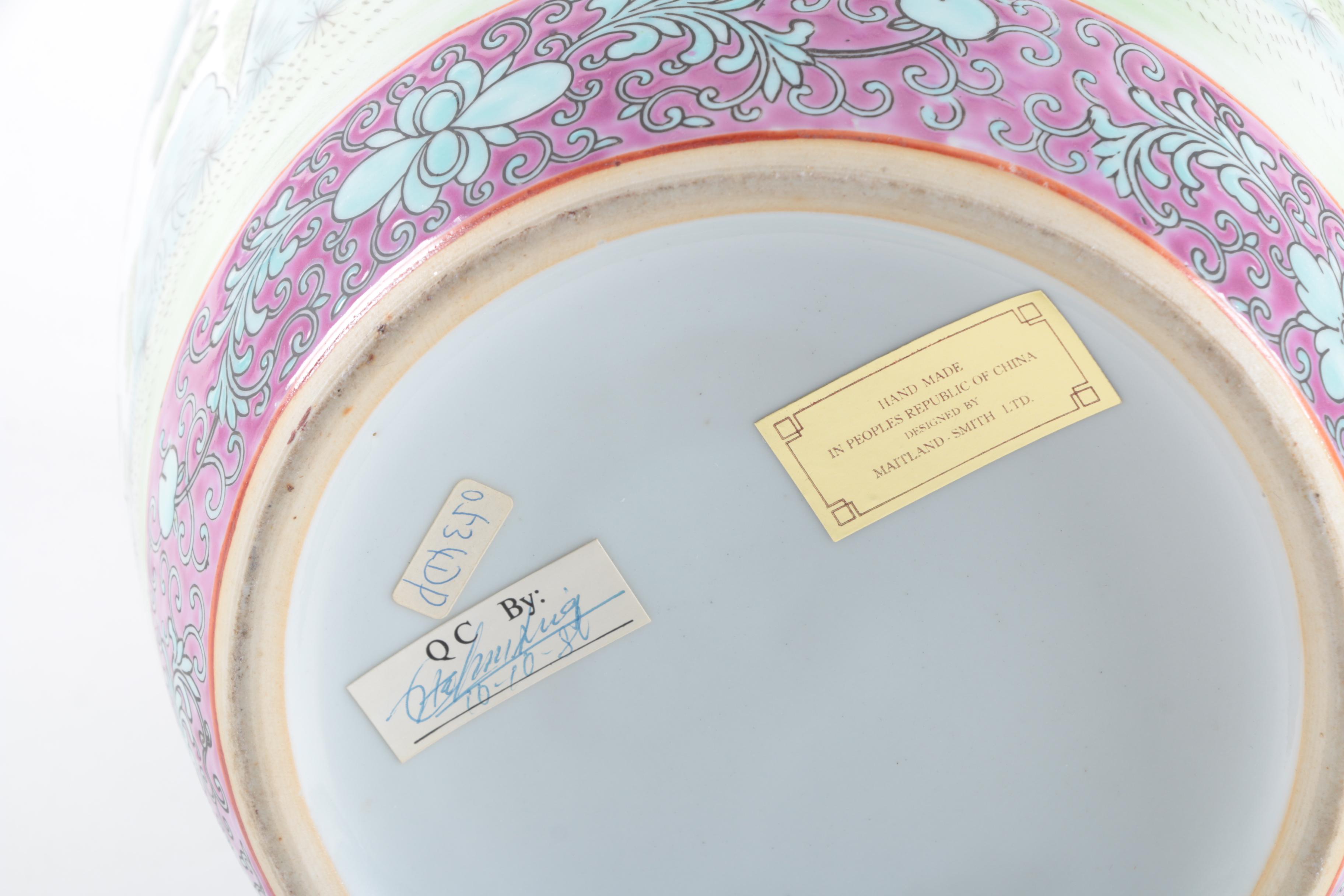 Maitland Smith Ltd. Handmade Chinese Floral Vase