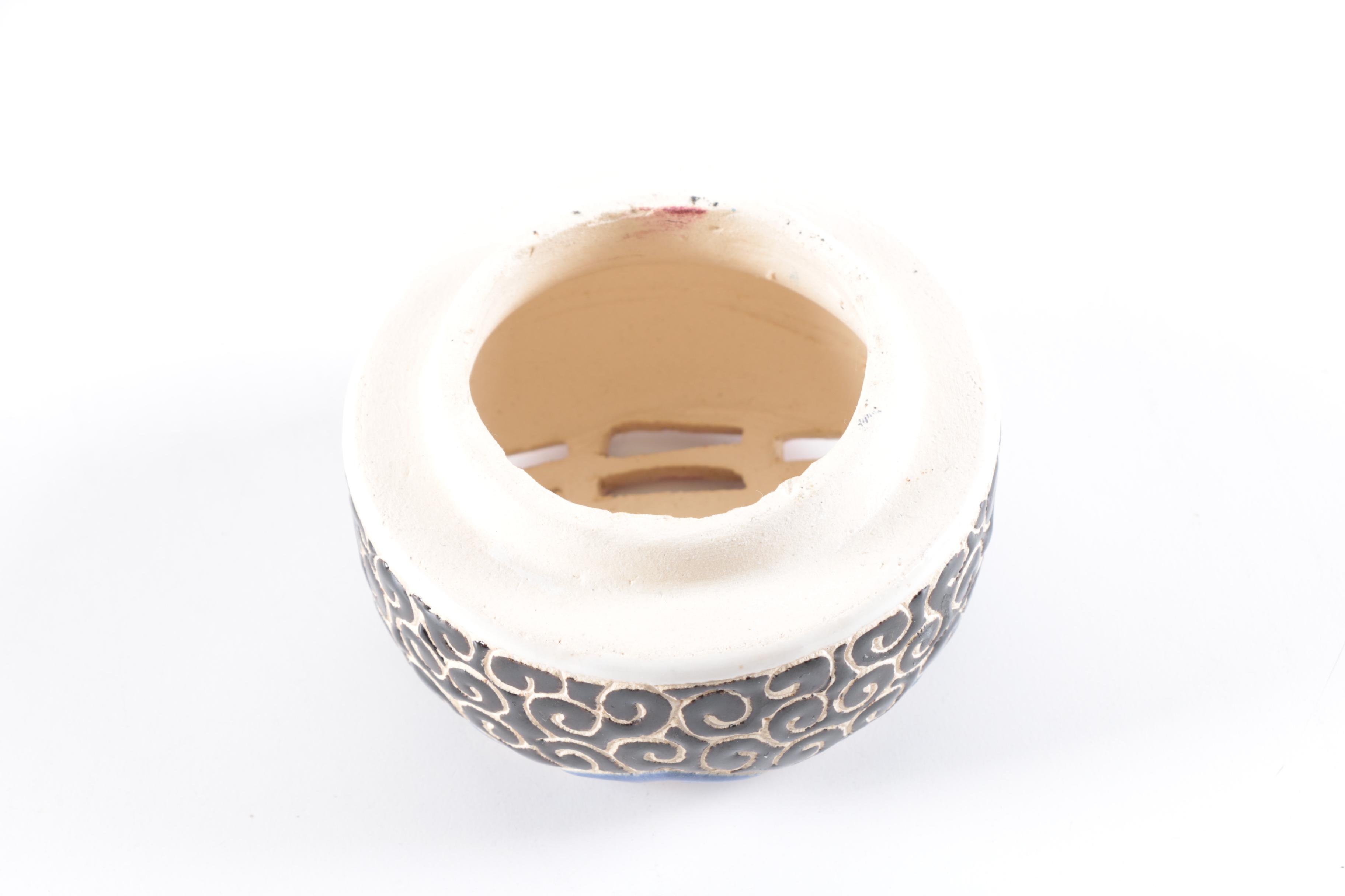 Vintage Vietnamese Dona Decorative Ceramic Jar