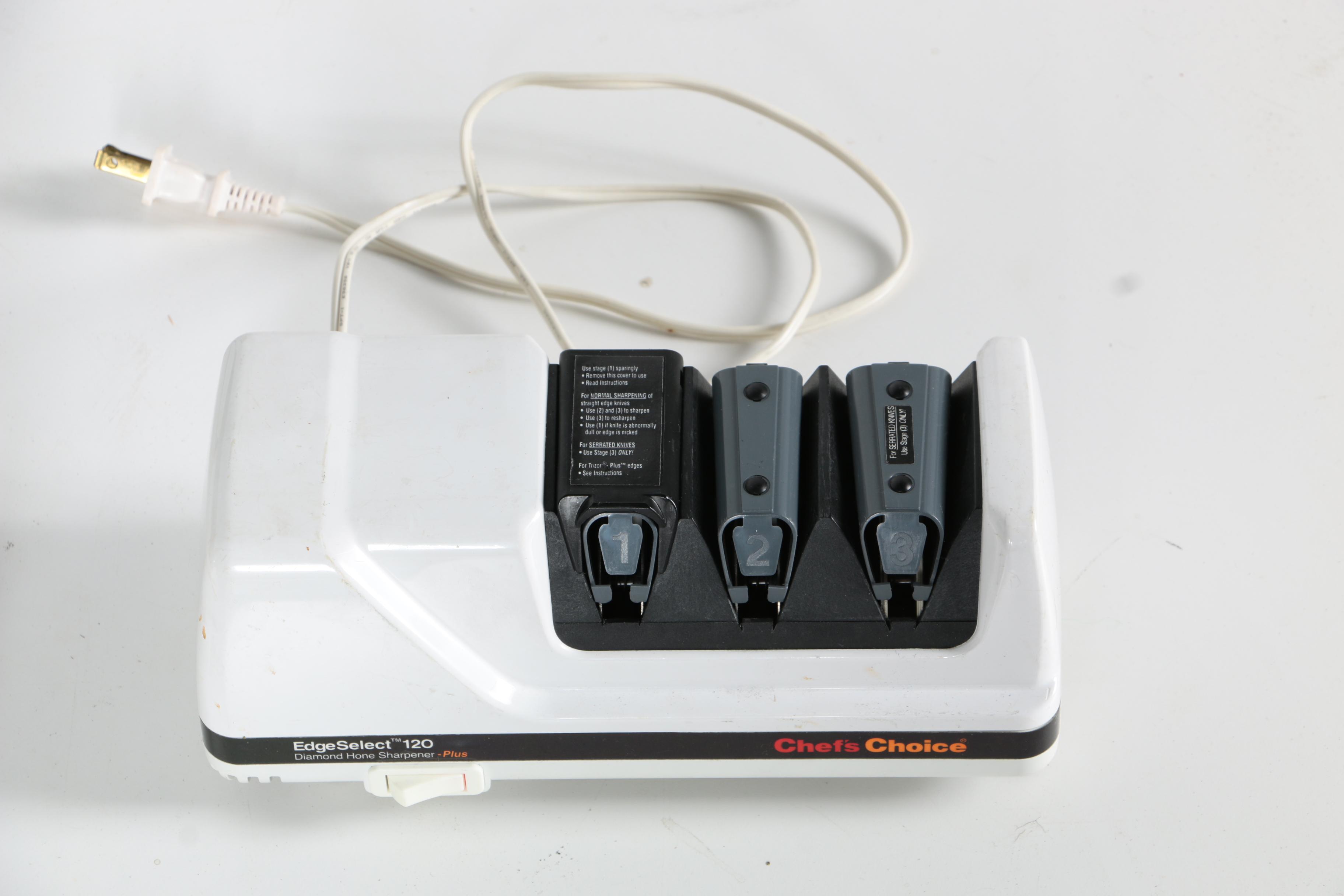 Knife Sharpener, Grater, Strainer, and Table Cloth