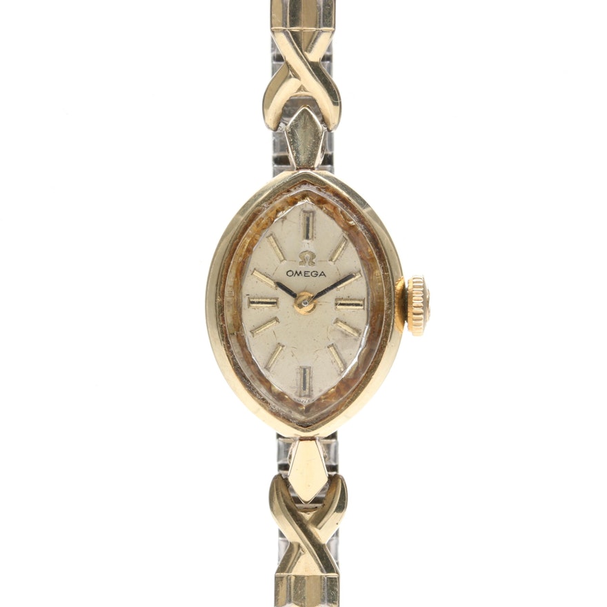 Vintage 14K Gold Omega Wristwatch