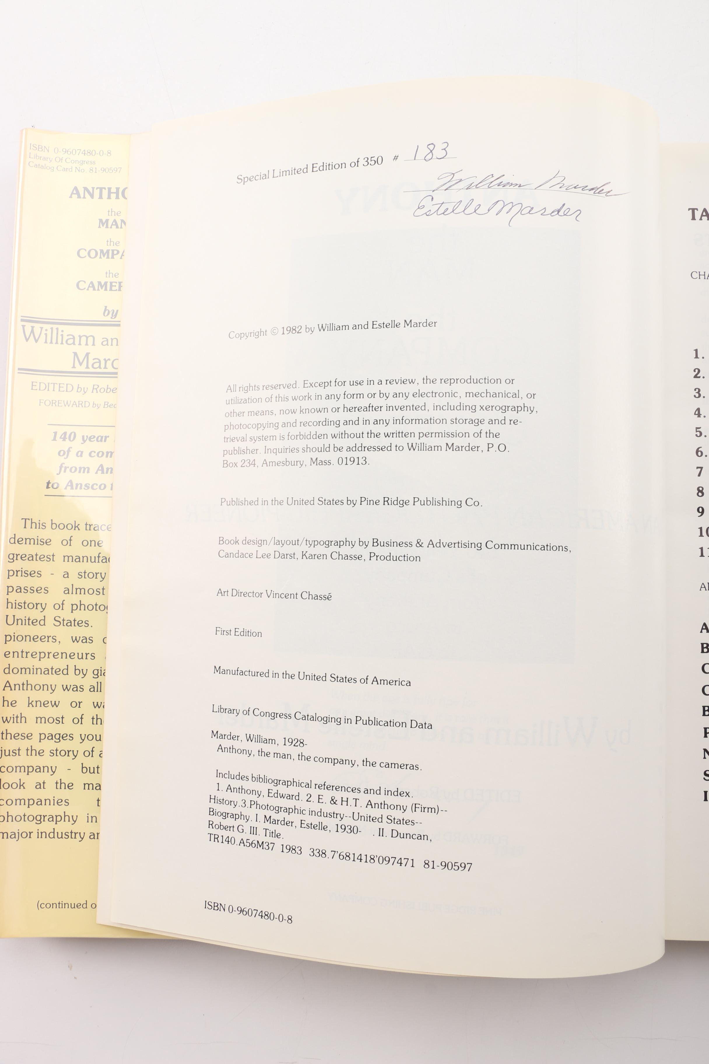 History of Photography Books Including Author-Signed Volumes