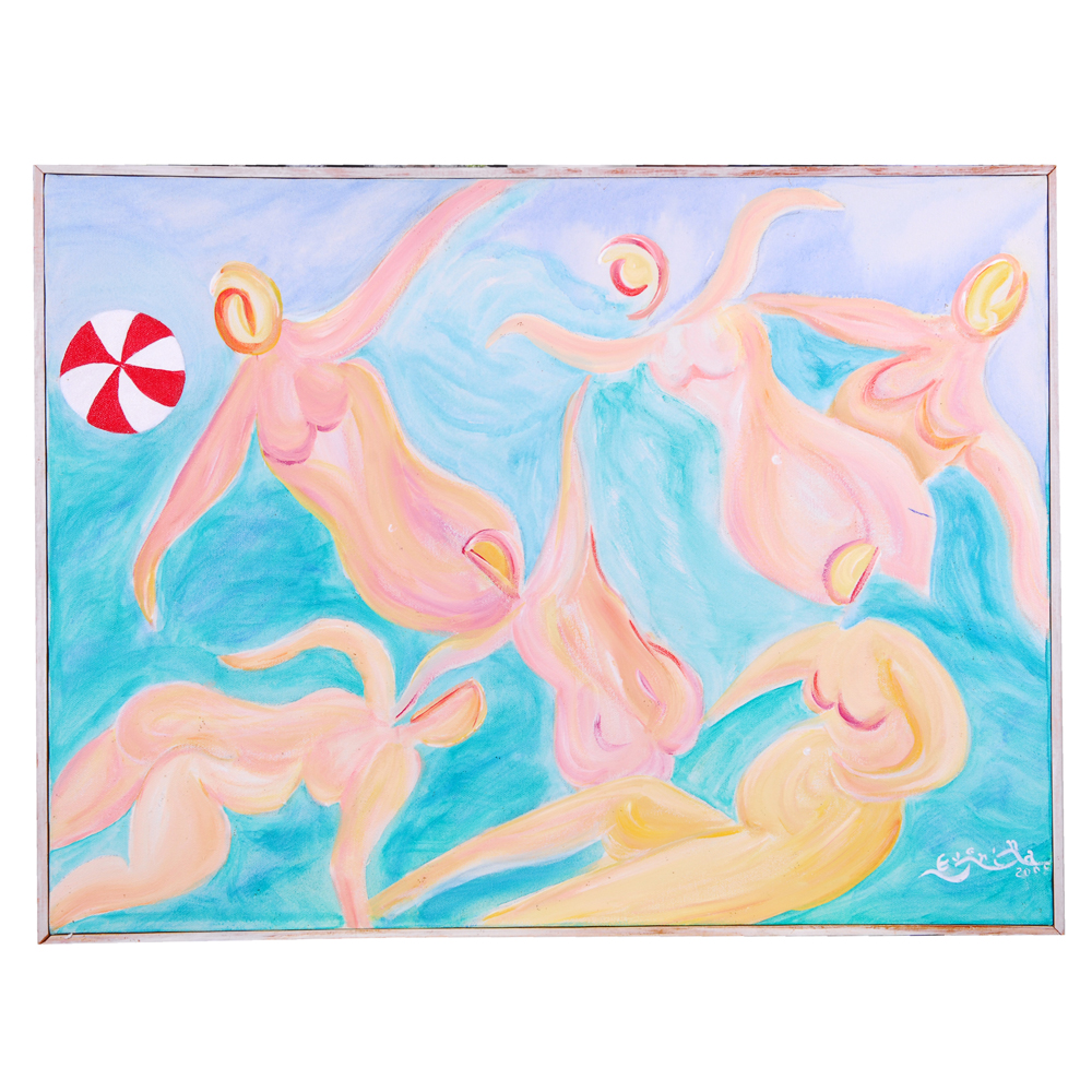 Everina Payne Abstract Painting "Play Ball"