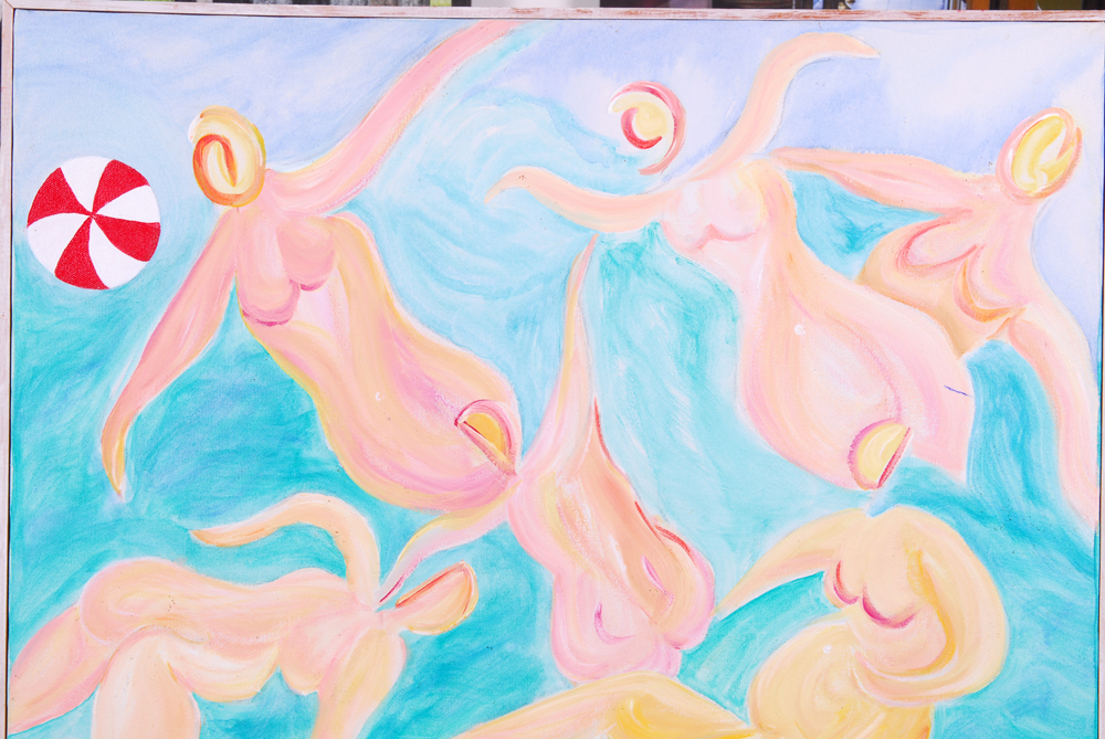 Everina Payne Abstract Painting "Play Ball"