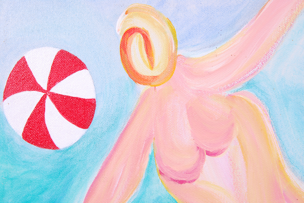 Everina Payne Abstract Painting "Play Ball"