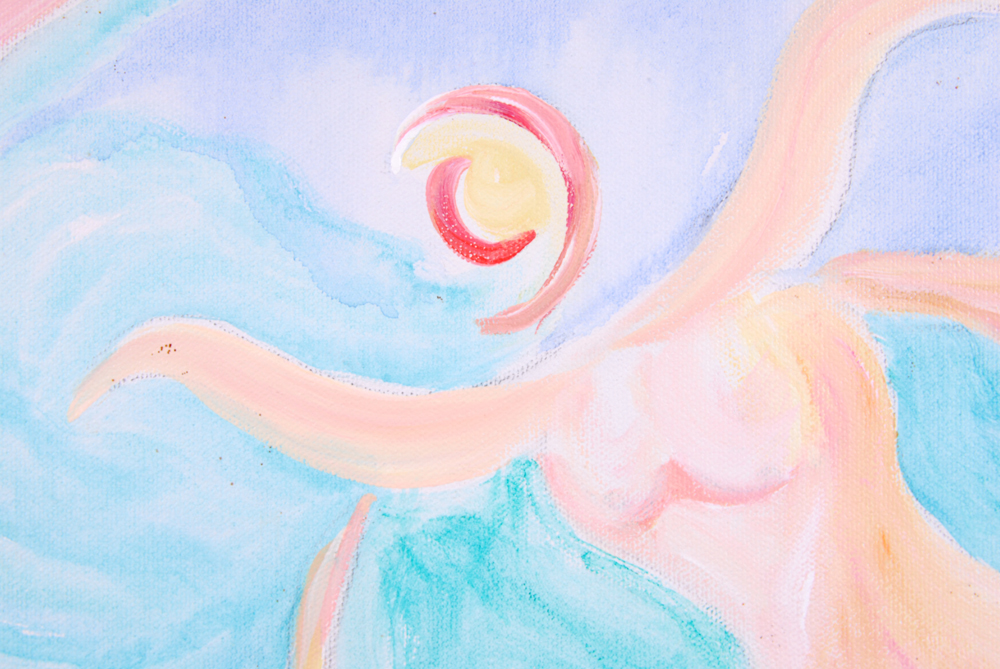 Everina Payne Abstract Painting "Play Ball"