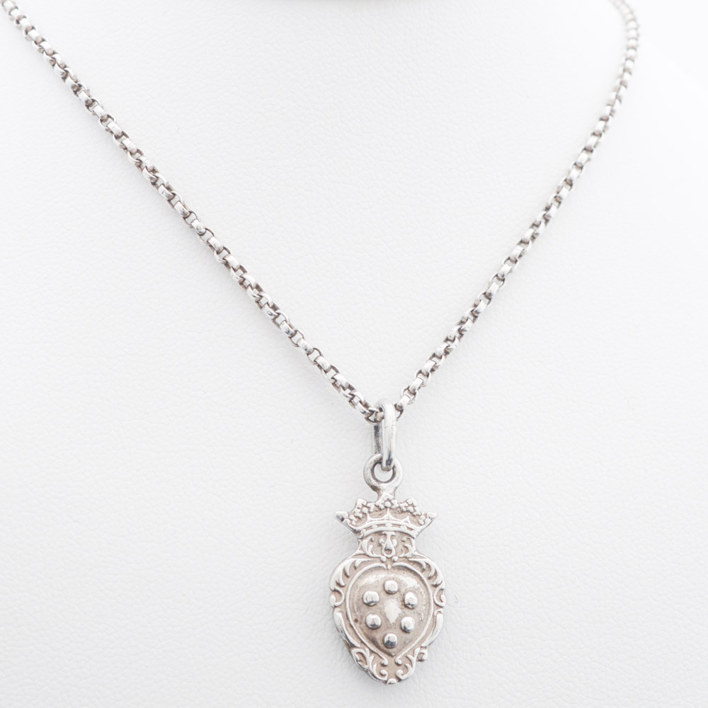 Sterling Silver Necklace with Medici Crest Pendant