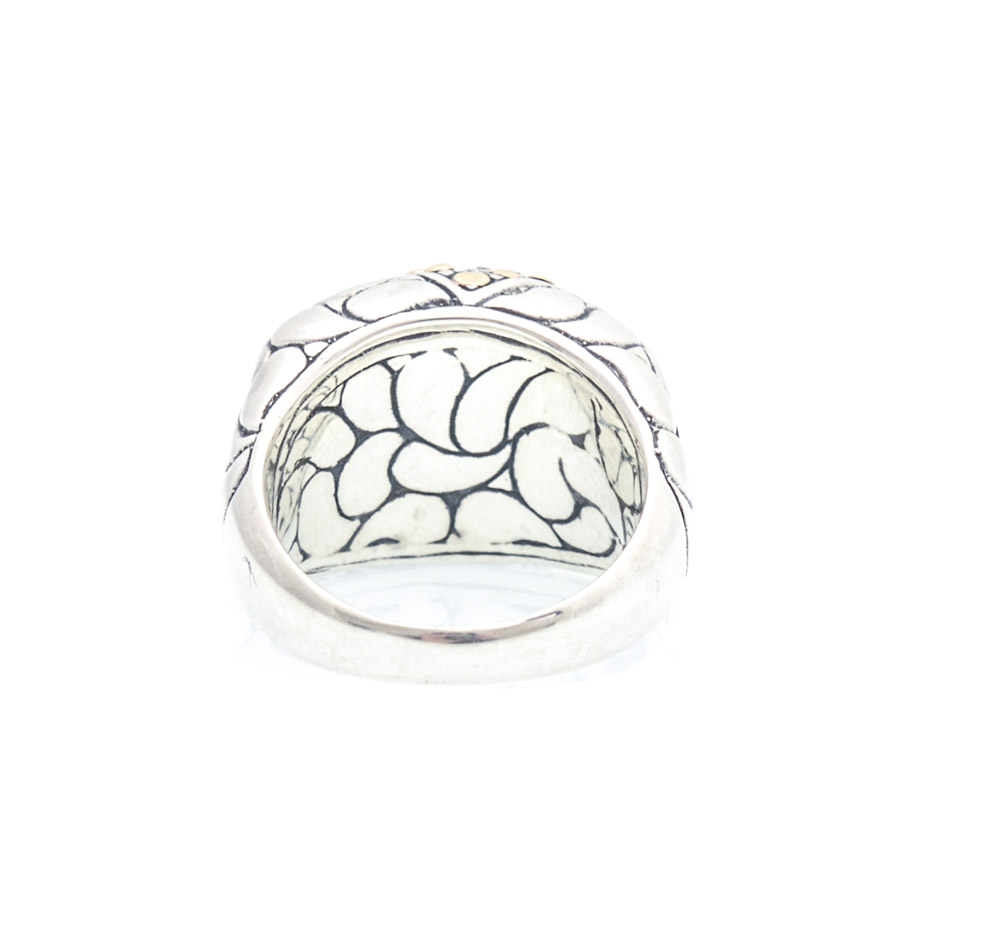 18K Gold and Sterling Silver Ring with Gemstones by Robert Manse