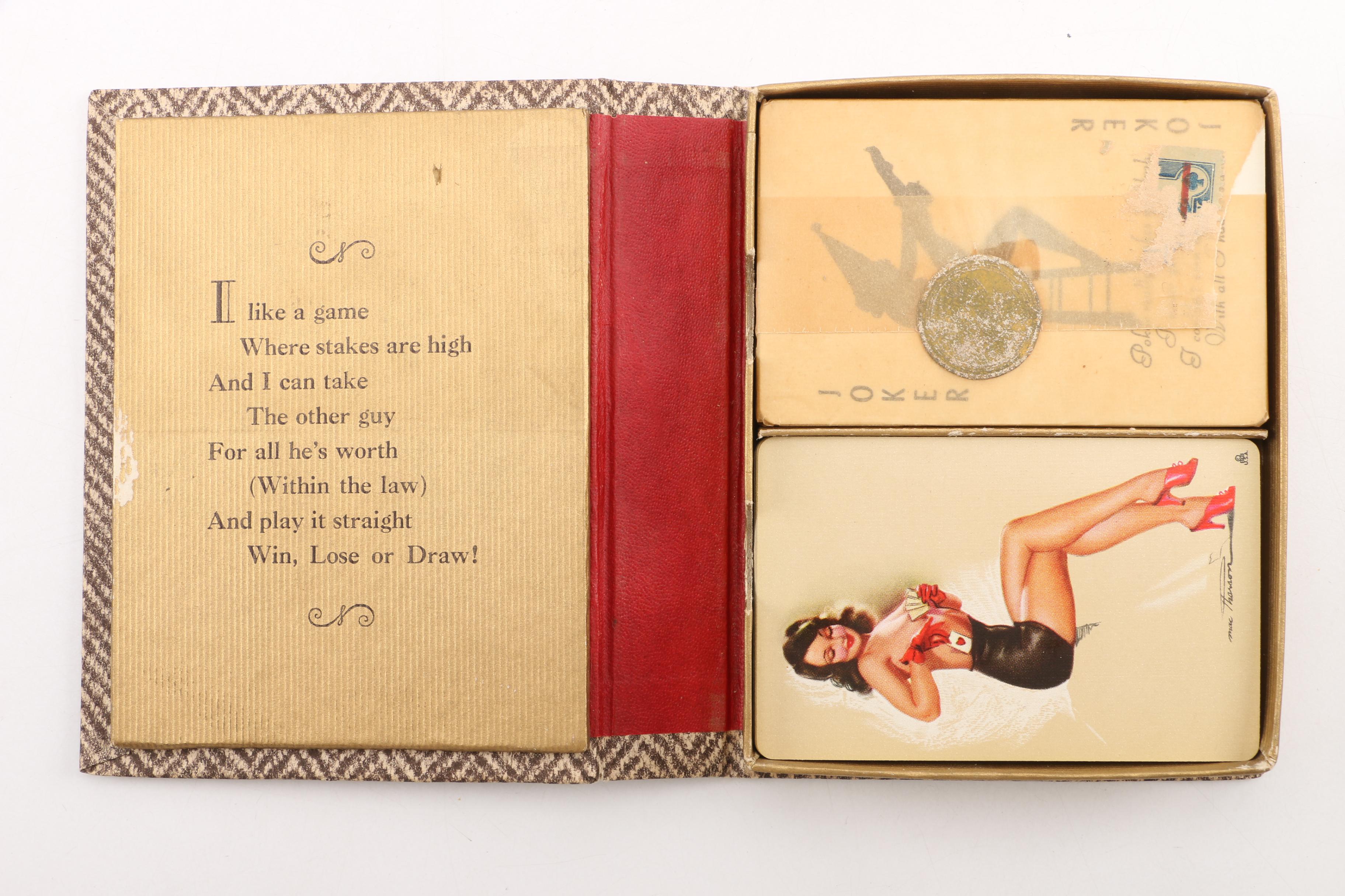 Vintage "Win, Lose, or Draw" Pinup Playing Cards by Earl MacPherson
