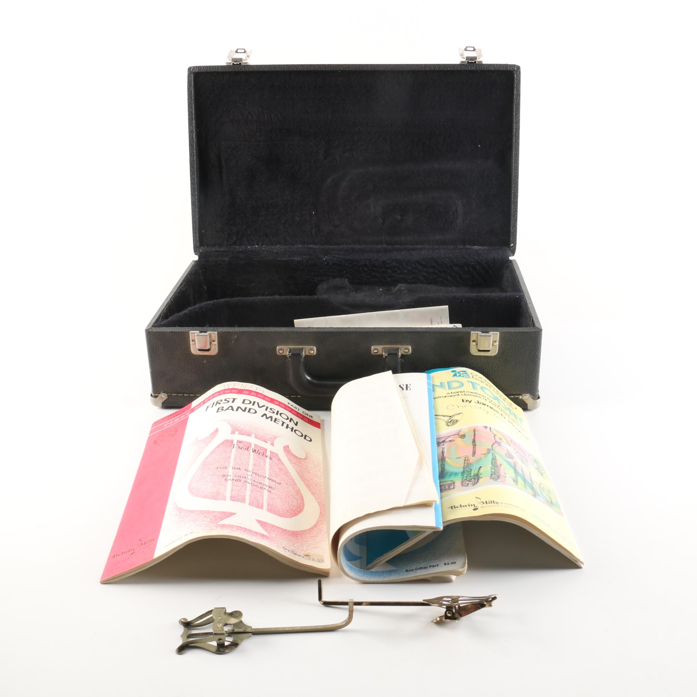 King 602 Trumpet with Case and Marching Lyres