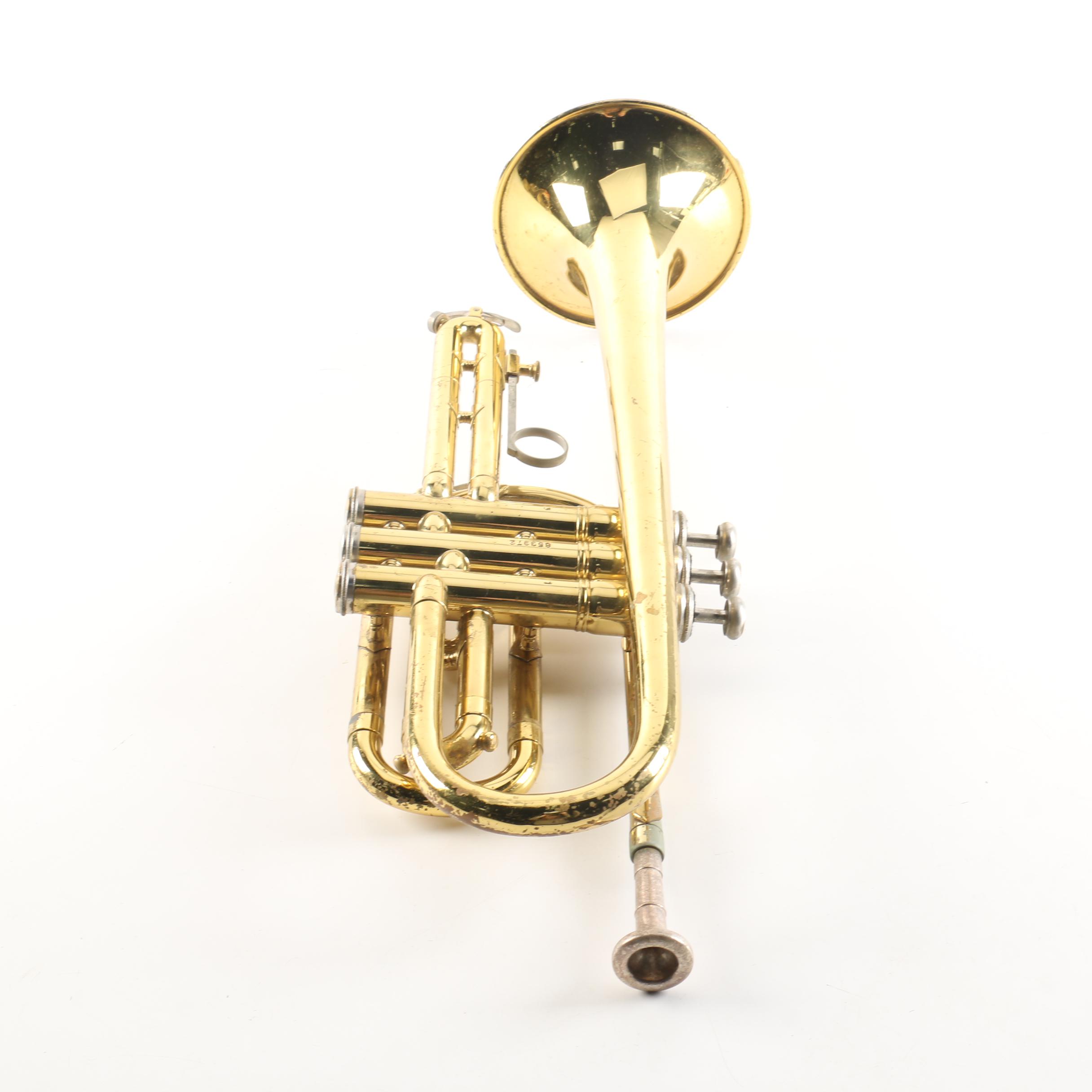 King 602 Trumpet with Case and Marching Lyres