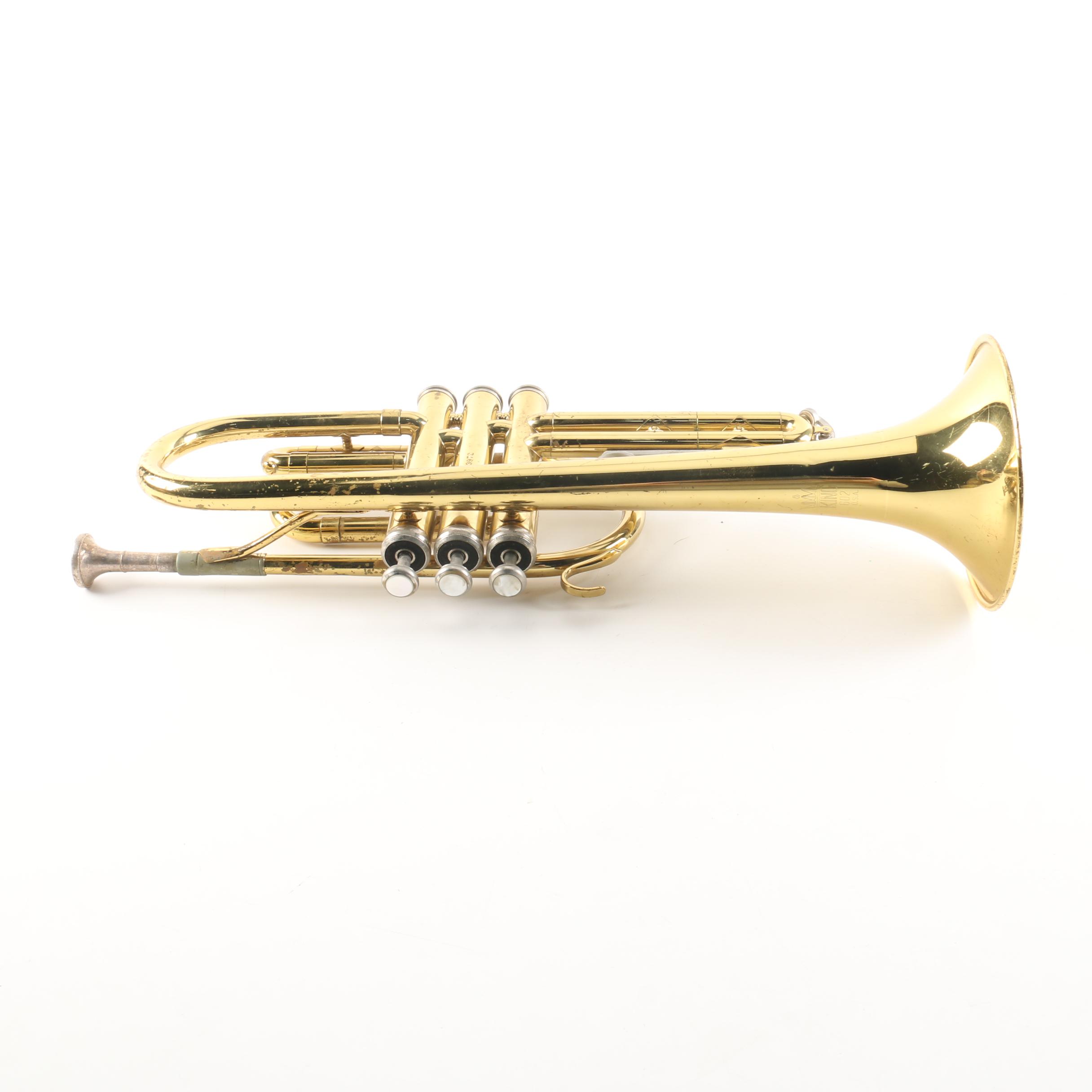 King 602 Trumpet with Case and Marching Lyres