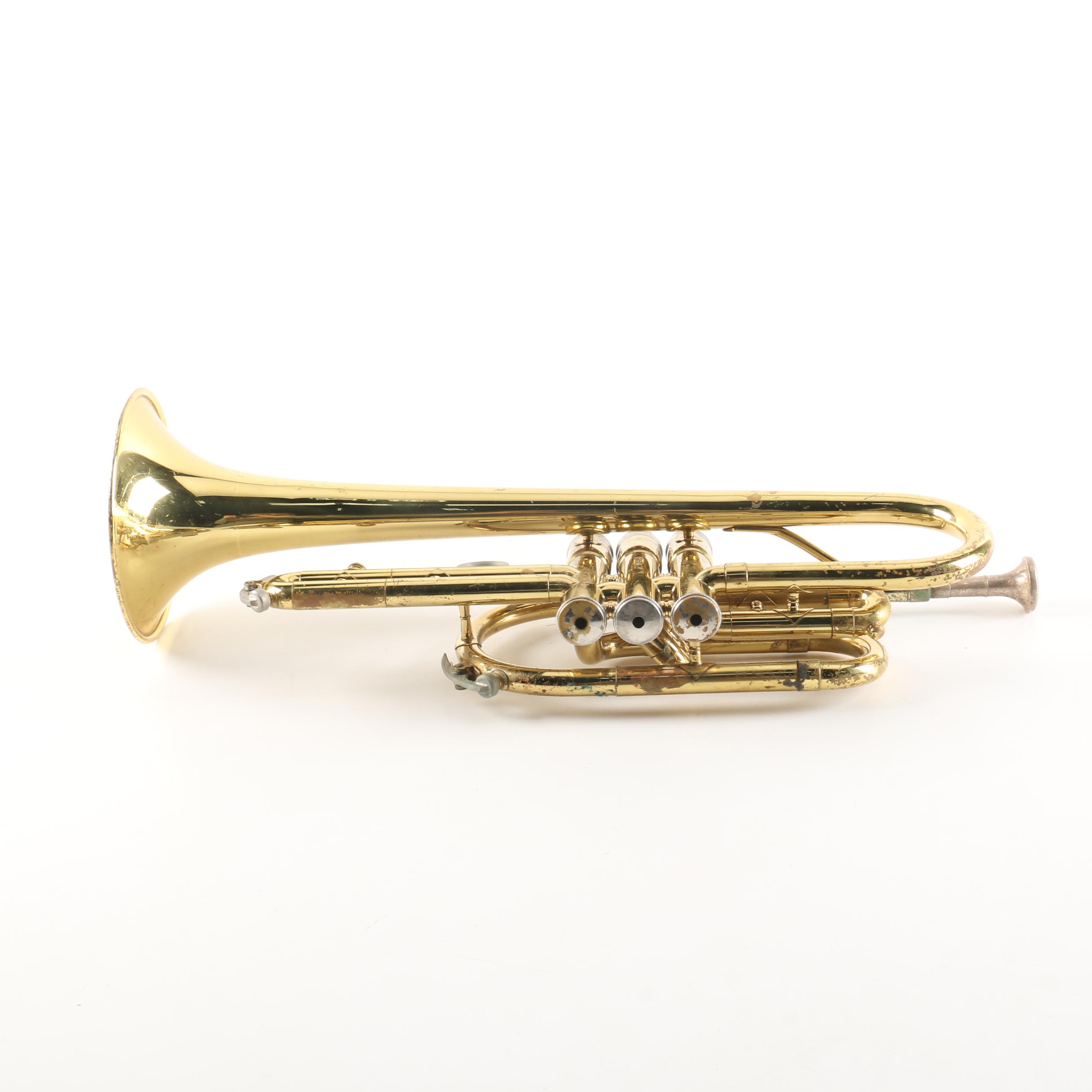 King 602 Trumpet with Case and Marching Lyres
