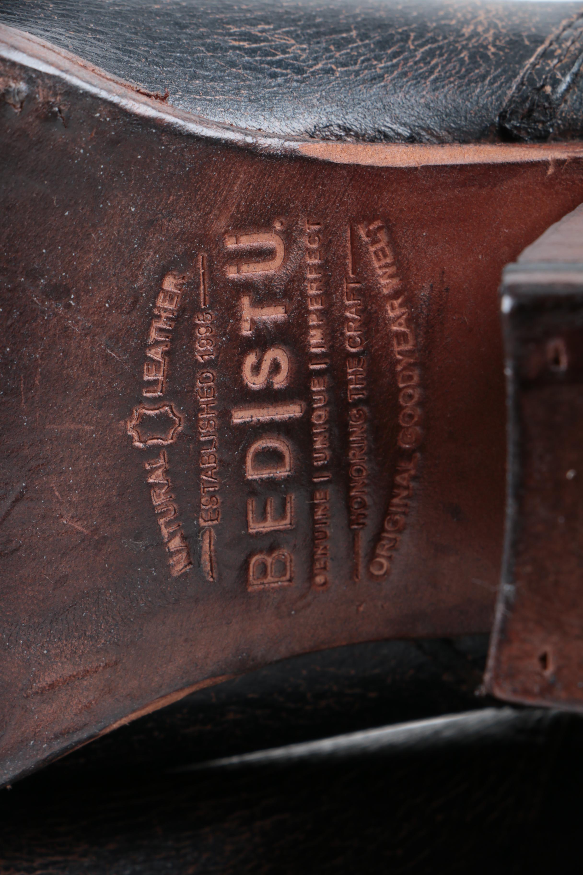 Bed Stu Yell Cobbler Series Black Leather Booties