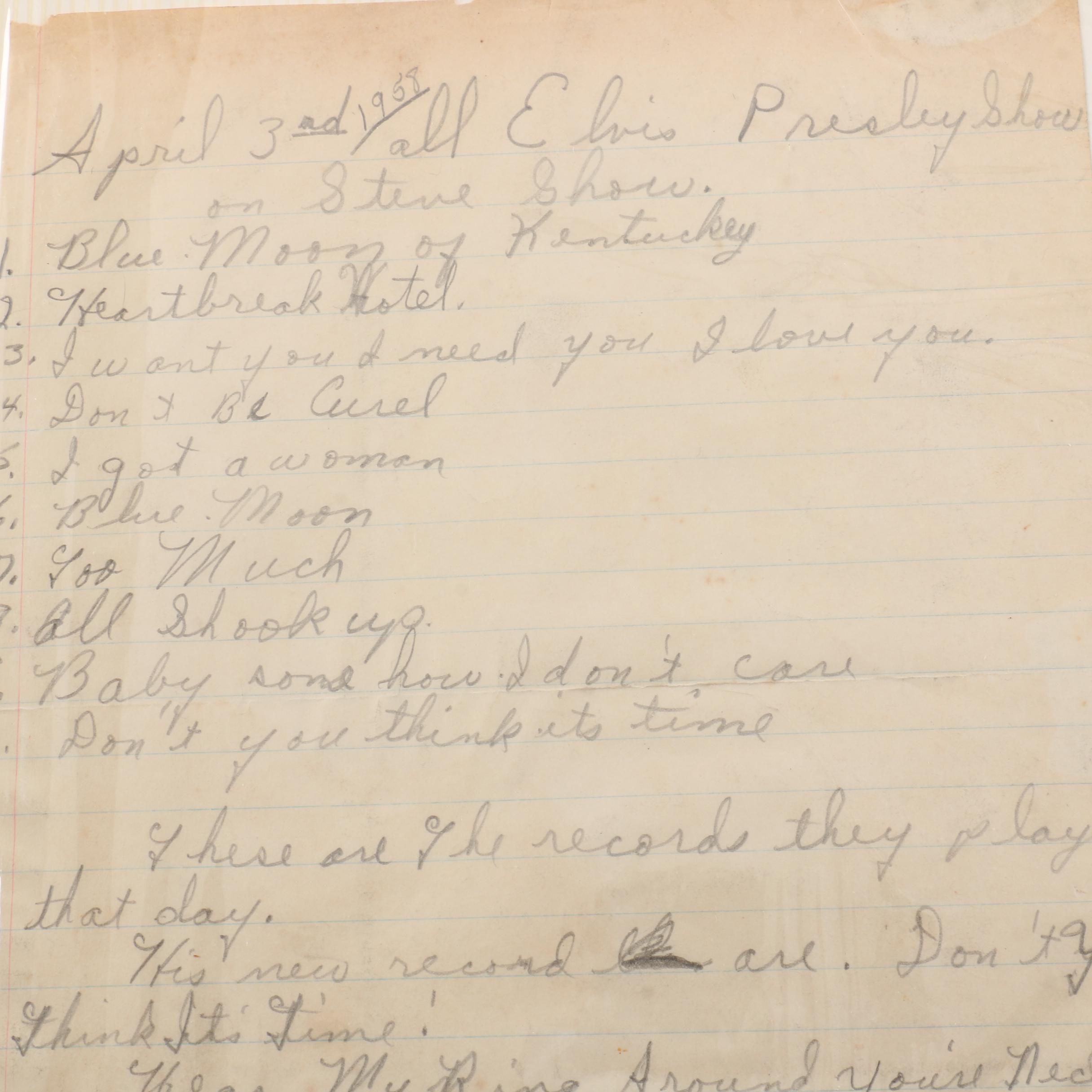 Elvis Presley Scrapbook, Including Pinbacks