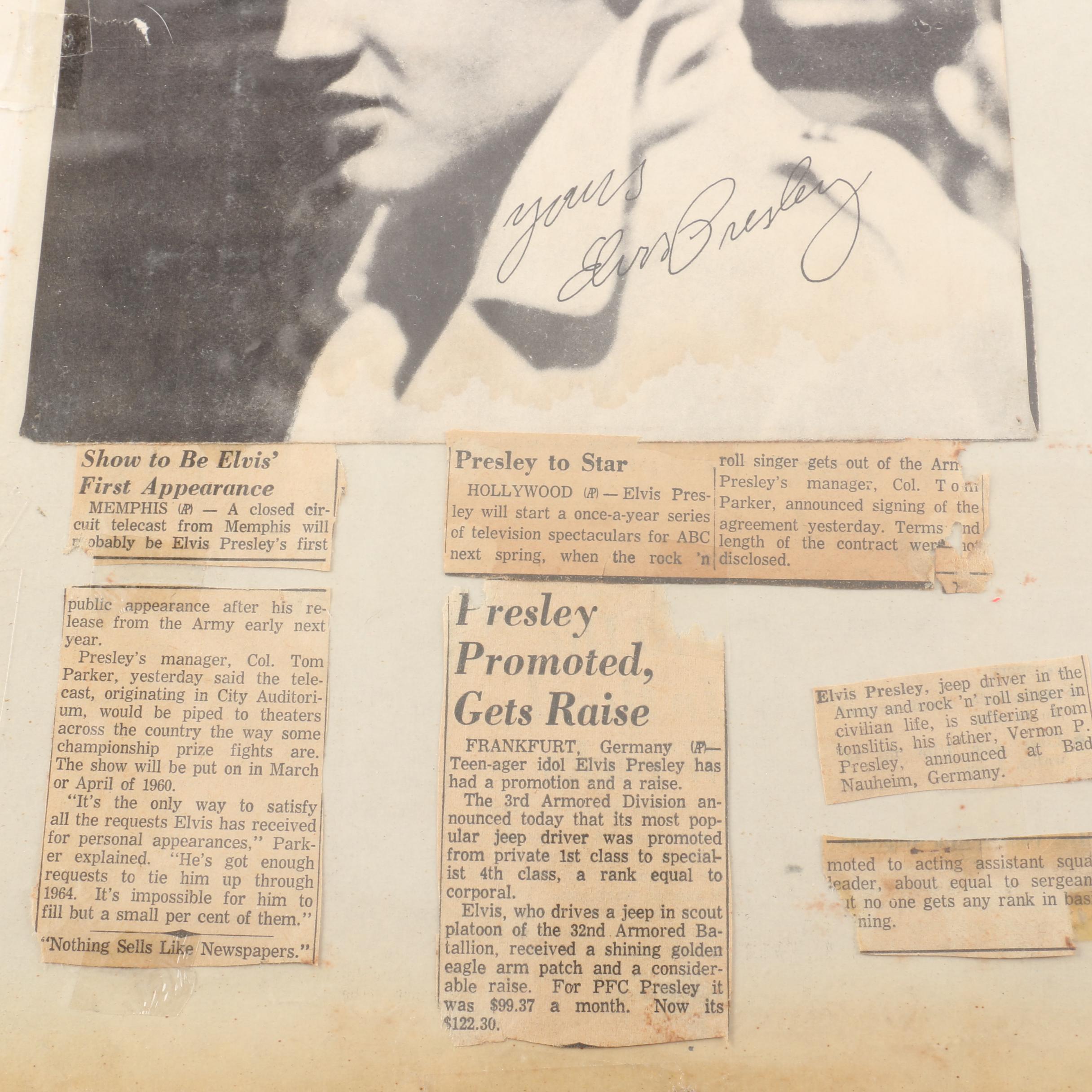 Elvis Presley Scrapbook, Including Pinbacks