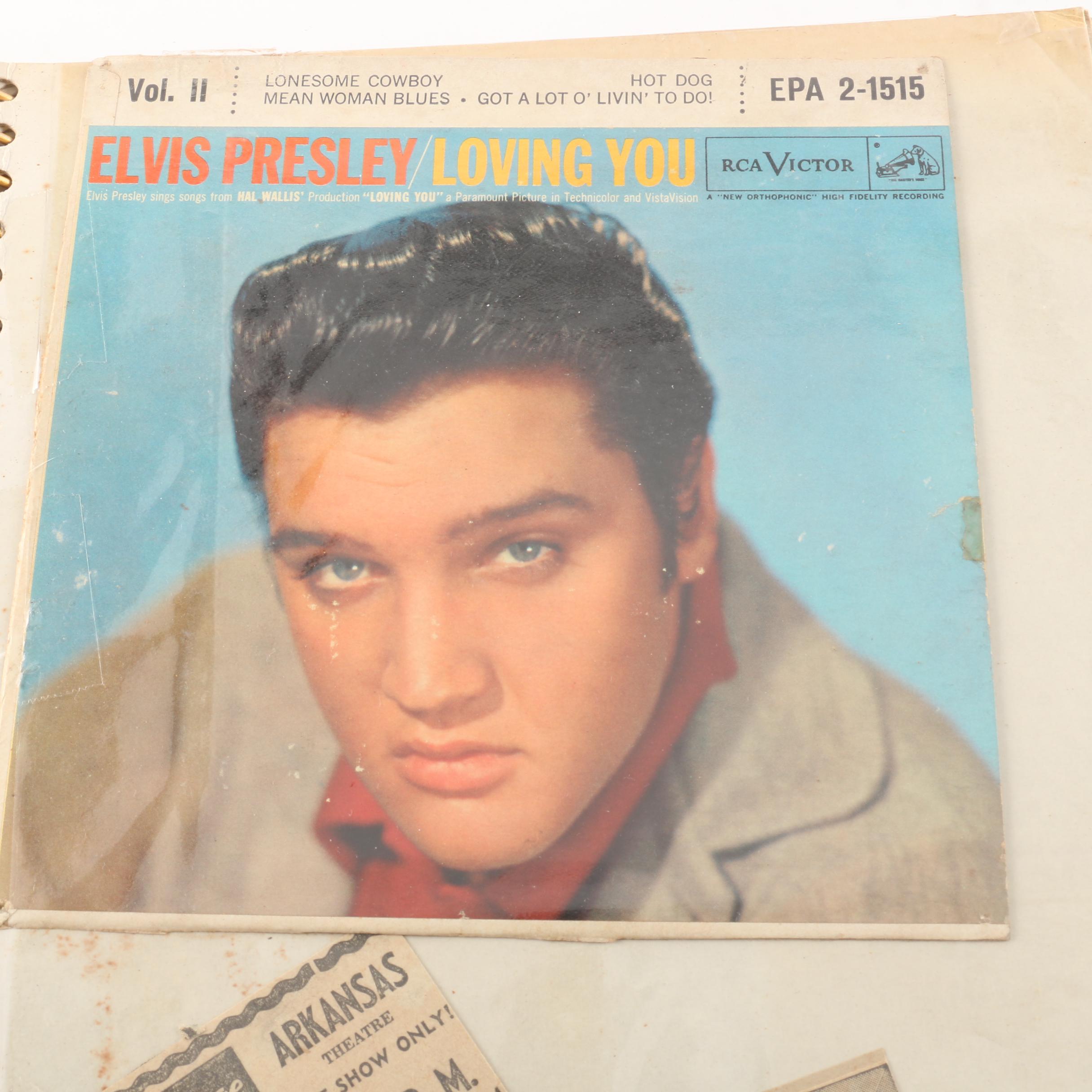 Elvis Presley Scrapbook, Including Pinbacks