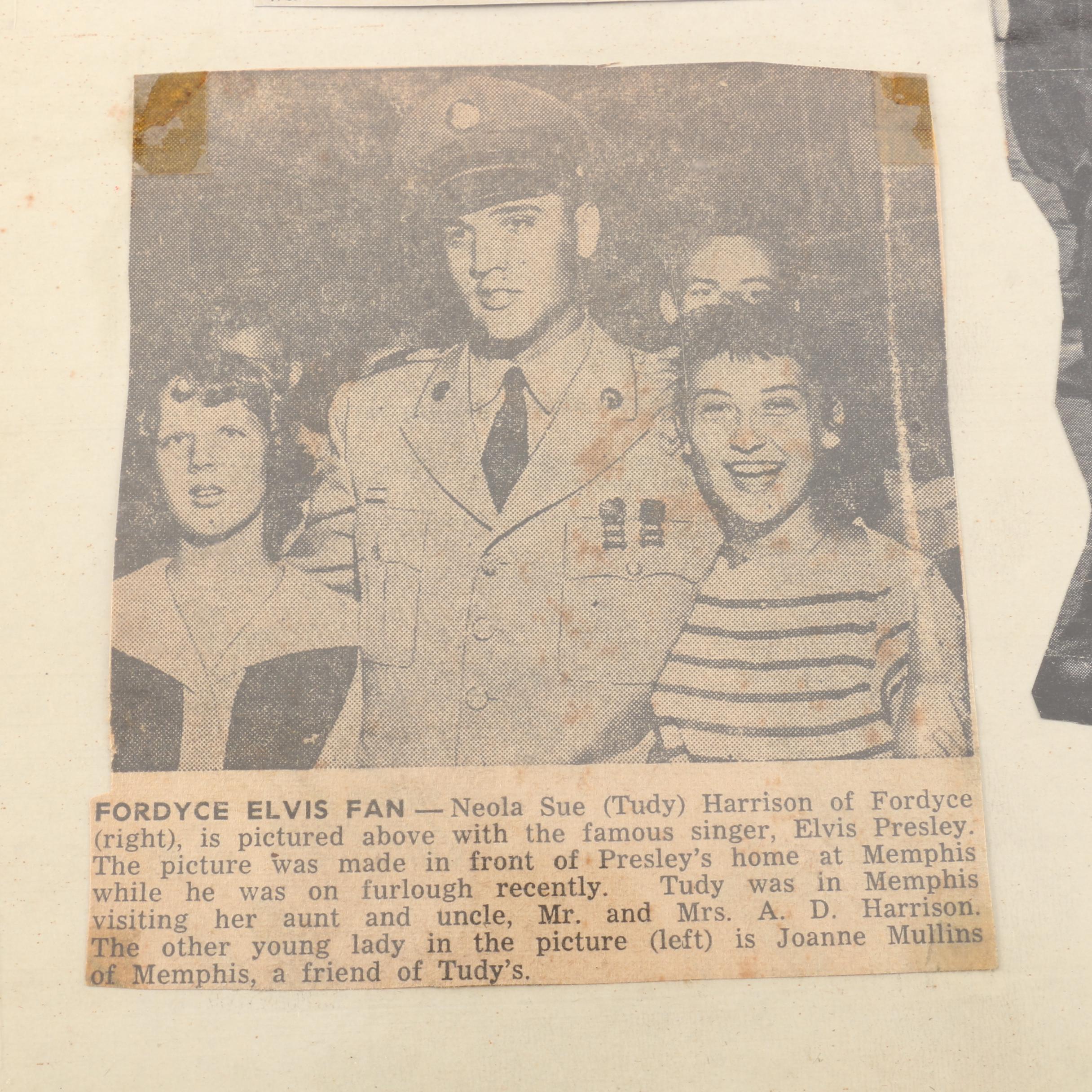 Elvis Presley Scrapbook, Including Pinbacks