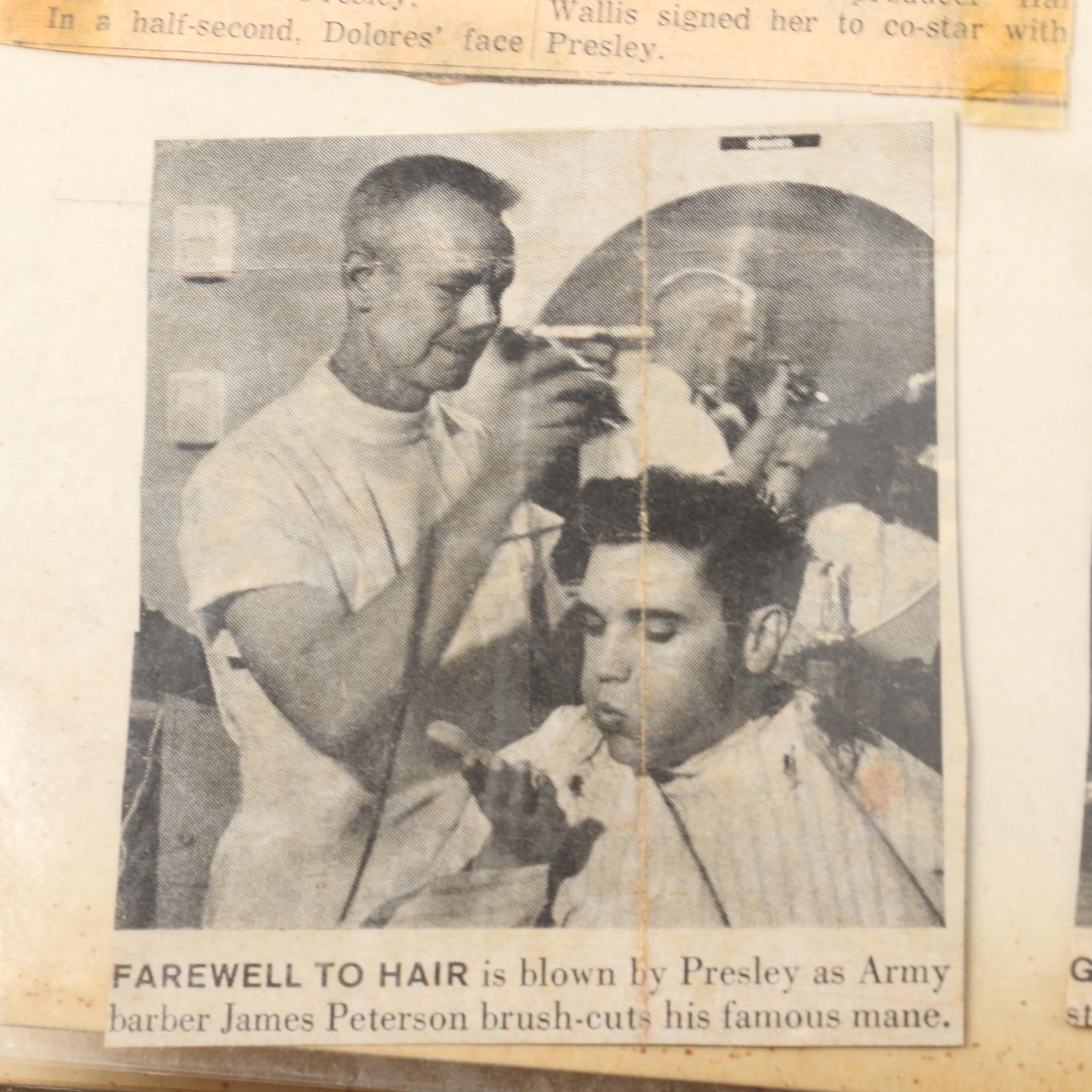 Elvis Presley Scrapbook, Including Pinbacks