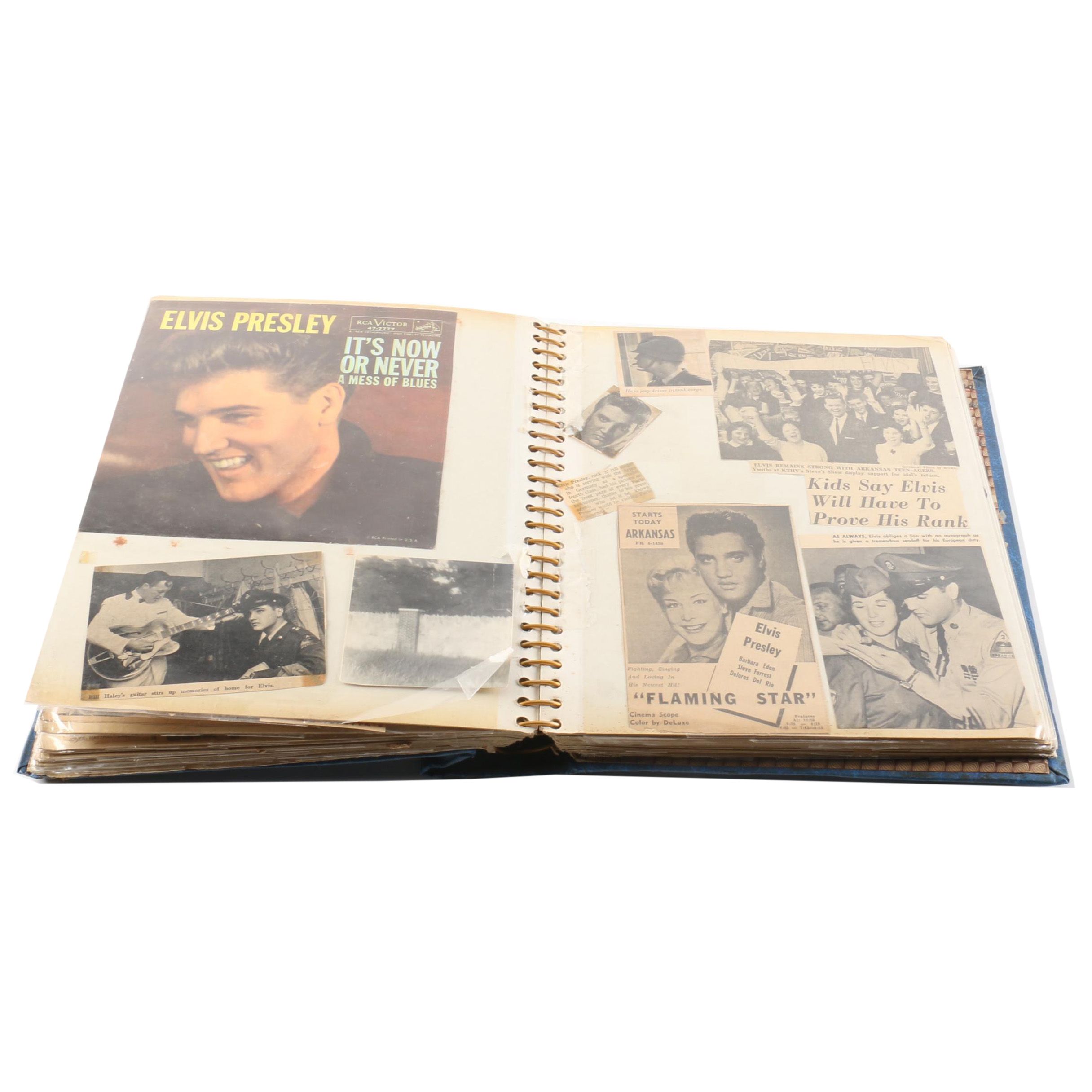 Elvis Presley Scrapbook, Including Pinbacks