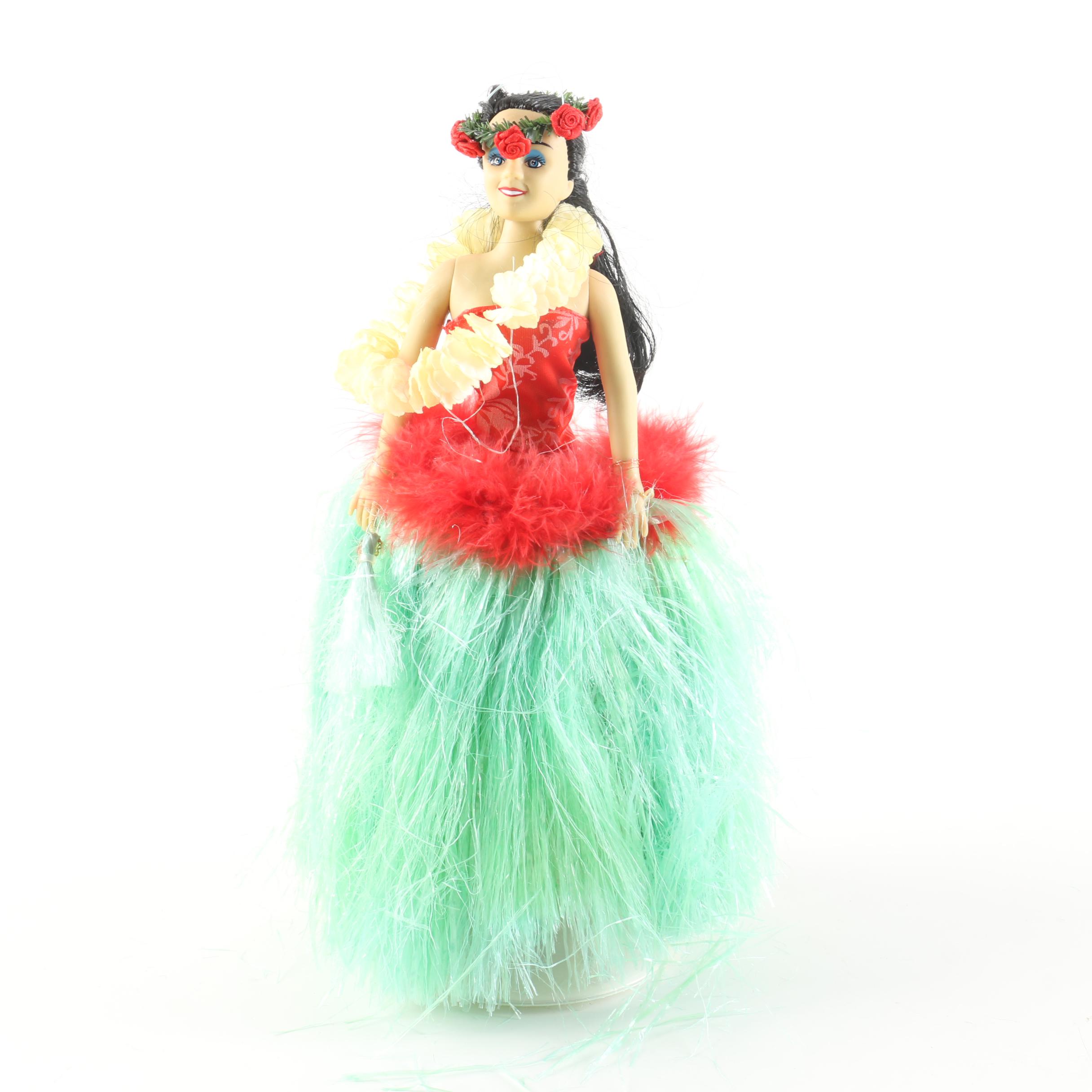 Vintage Hawaiian Style Hula Dancing Doll