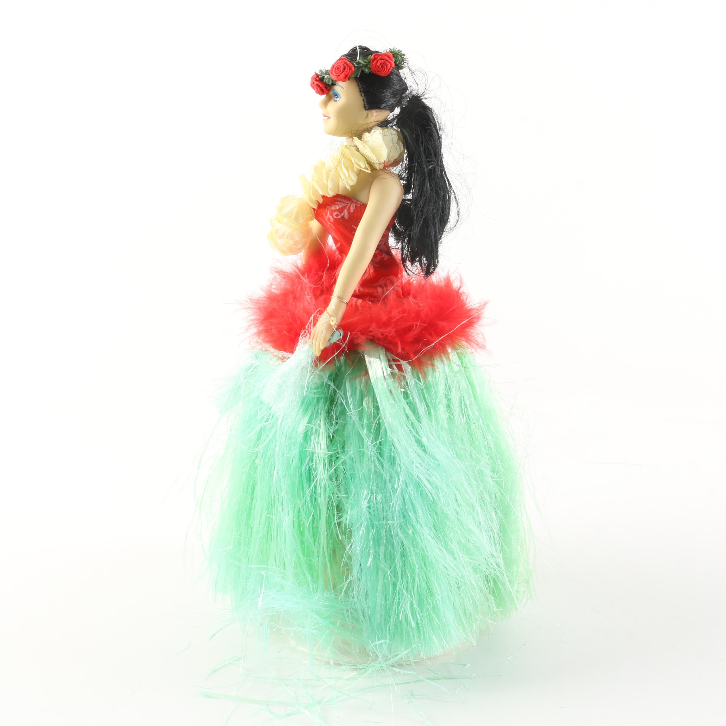 Vintage Hawaiian Style Hula Dancing Doll