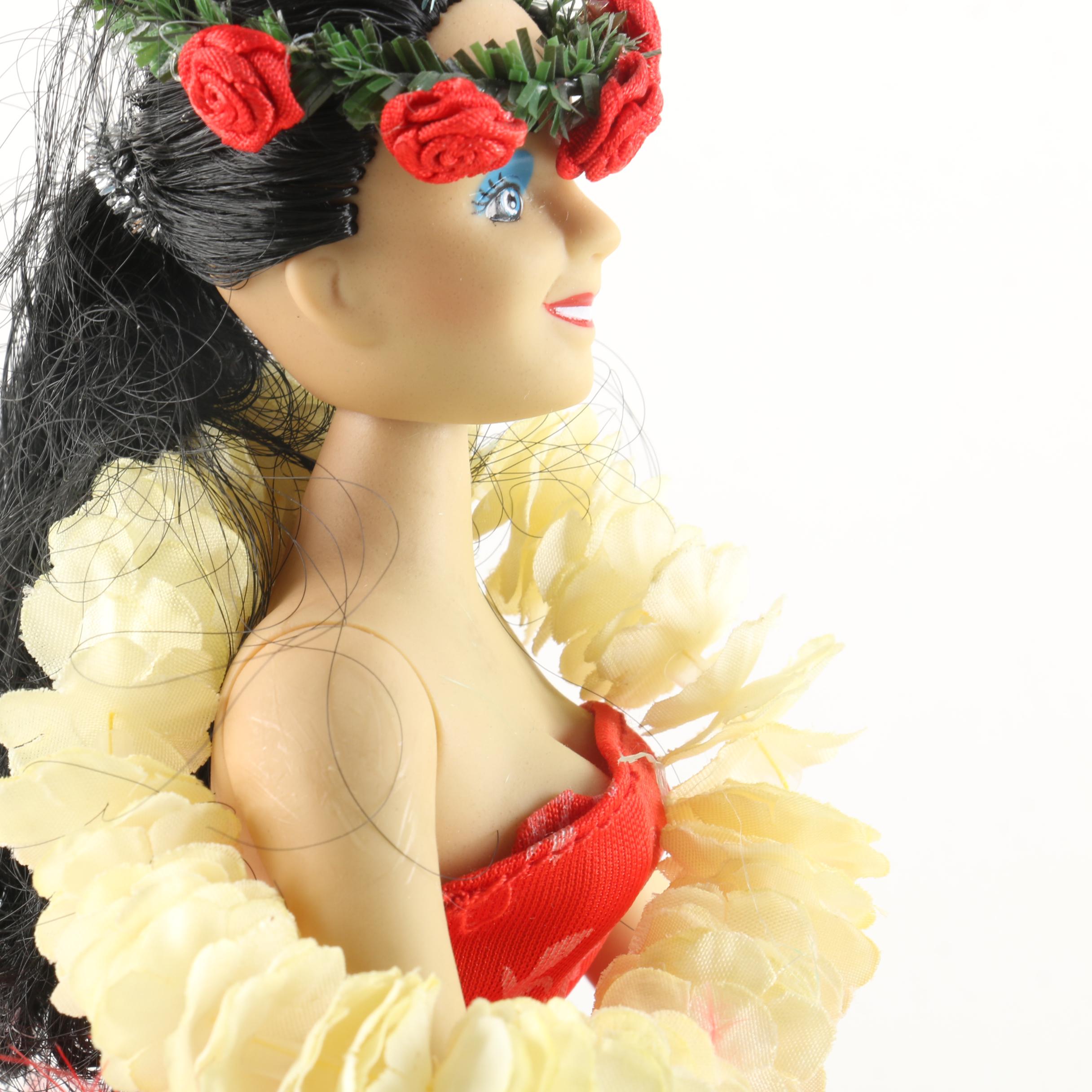 Vintage Hawaiian Style Hula Dancing Doll