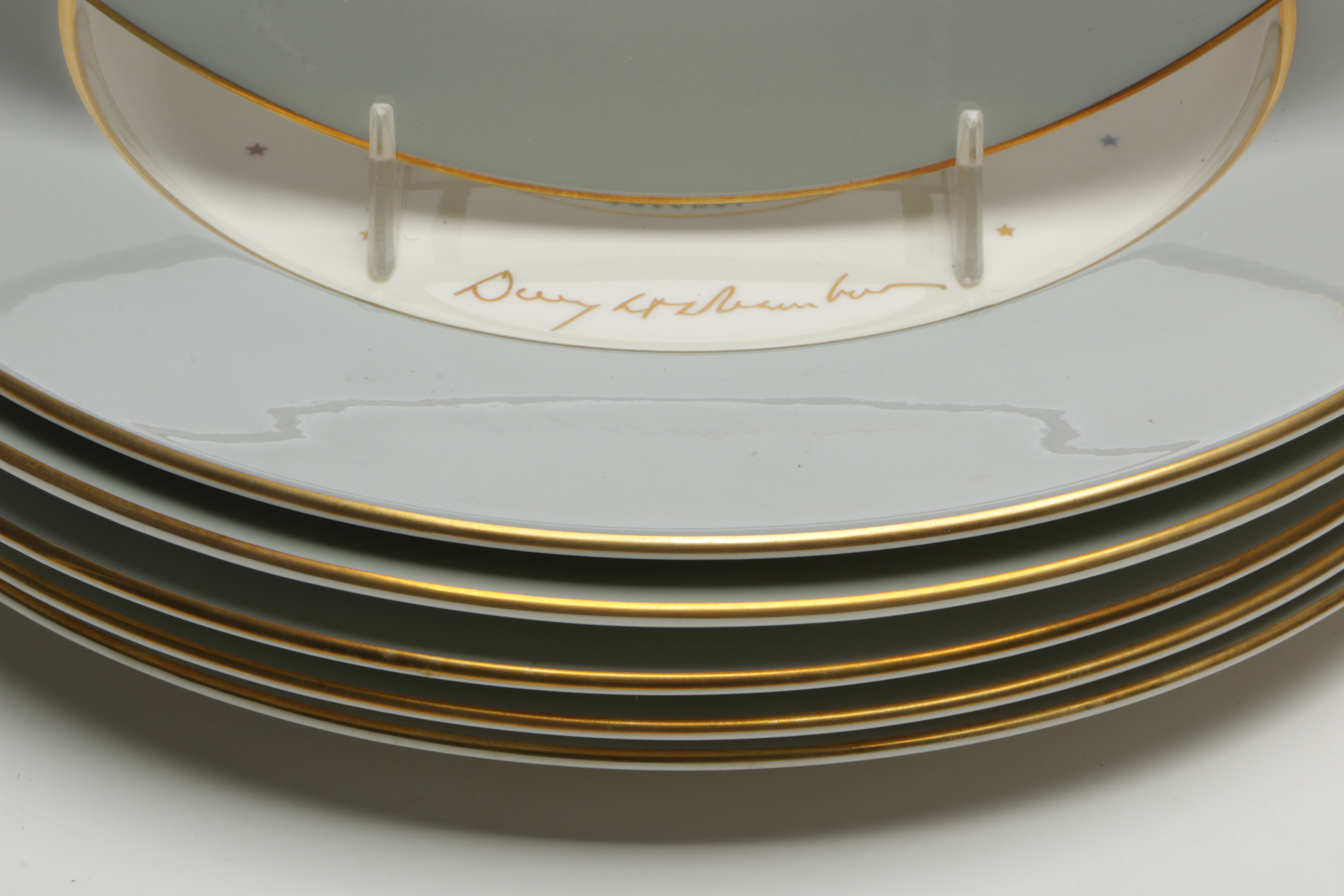 Castleton China Plates Commemorating Eisenhower's Birthday in the White House