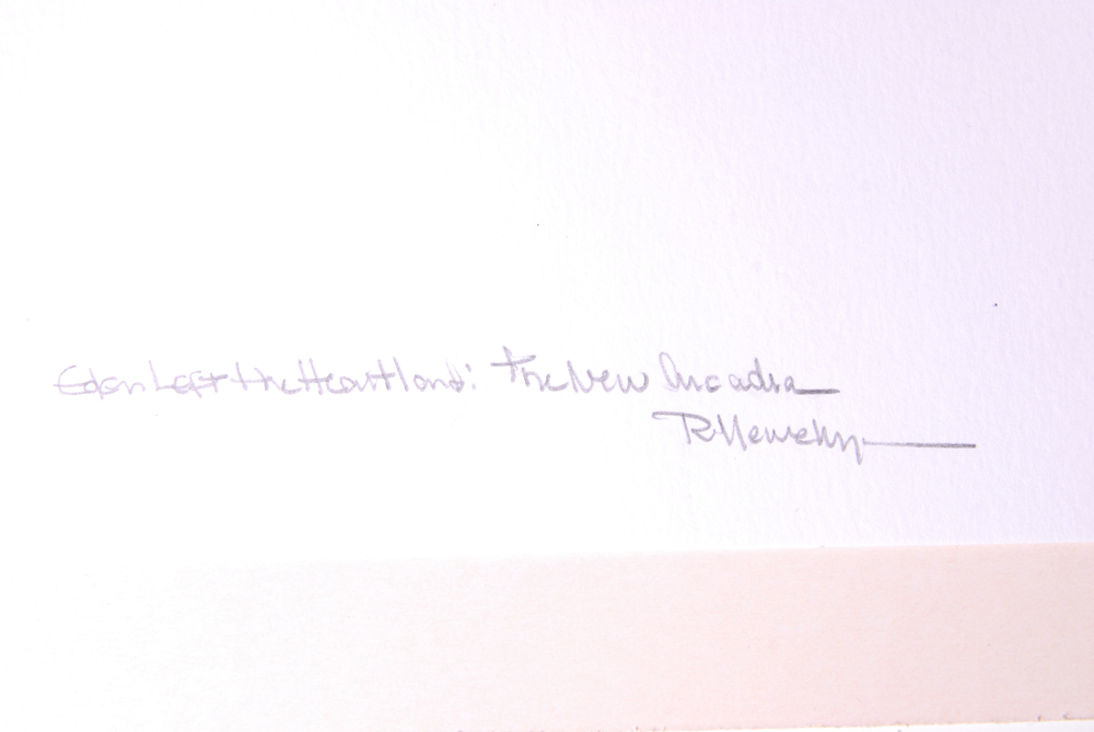 Robert Llewllyn Mixed Media Drawing "Eden Left The Heartland"