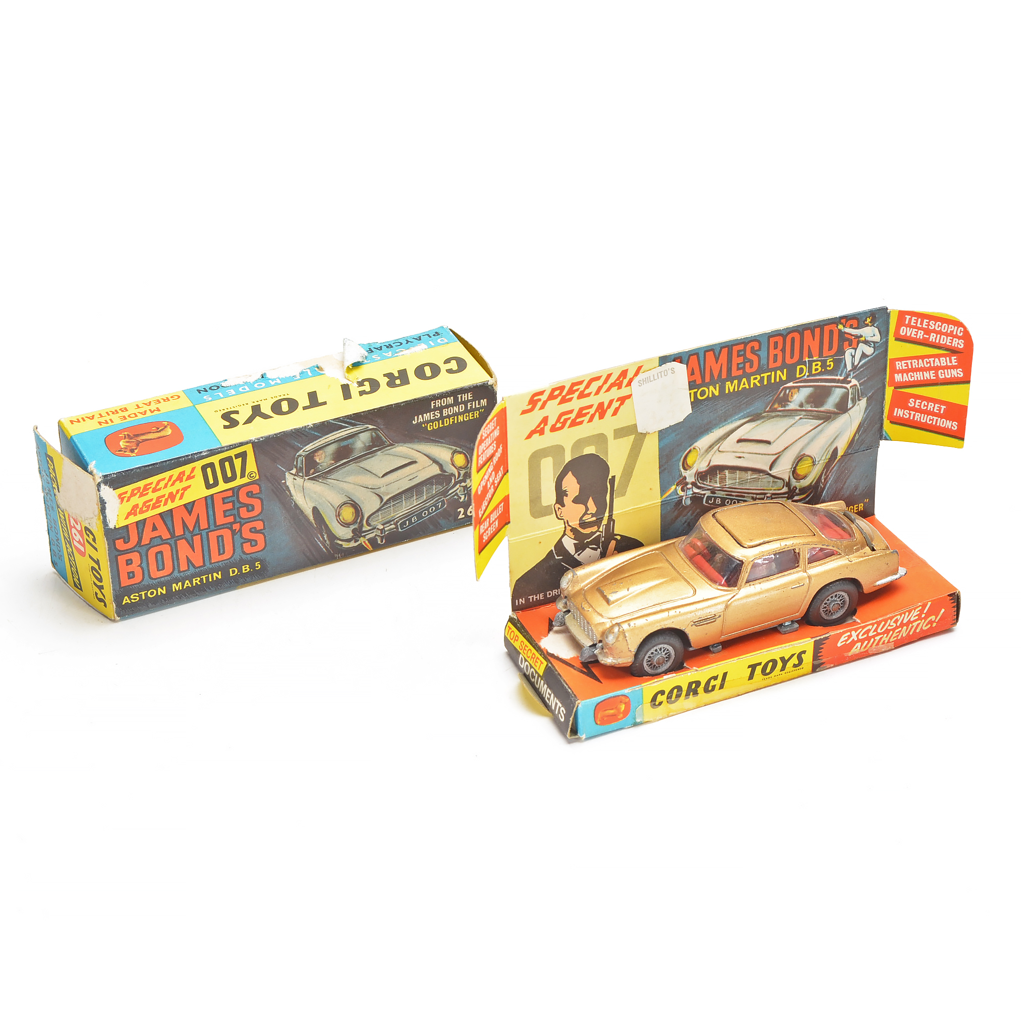 1965 James Bond "Special Agent 007" Aston Martin Corgi Die-Cast Car In Box