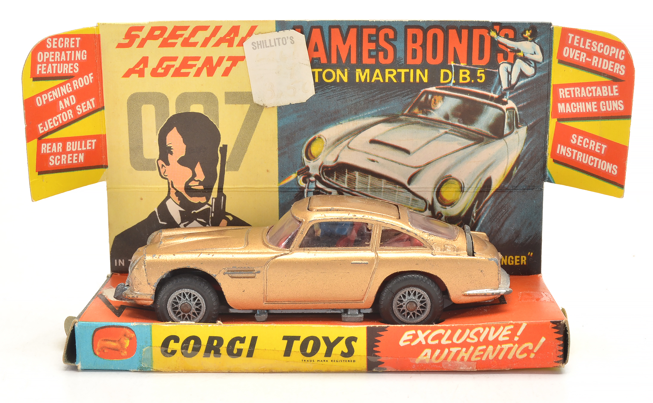 1965 James Bond "Special Agent 007" Aston Martin Corgi Die-Cast Car In Box