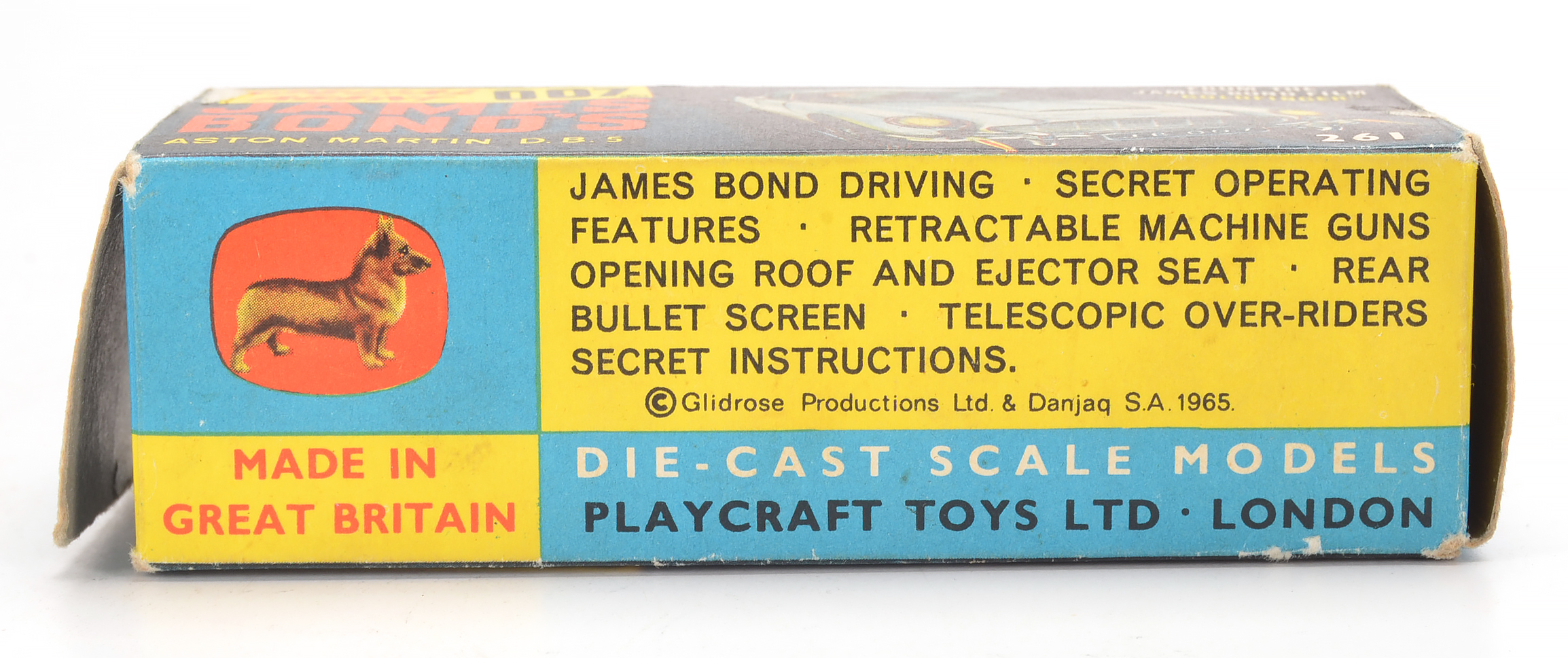 1965 James Bond "Special Agent 007" Aston Martin Corgi Die-Cast Car In Box