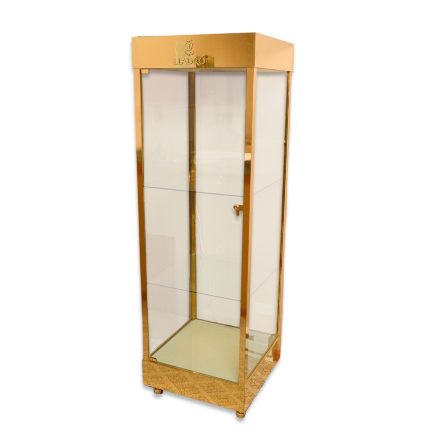 Metal and Glass Retail Display Cabinet by Lladró