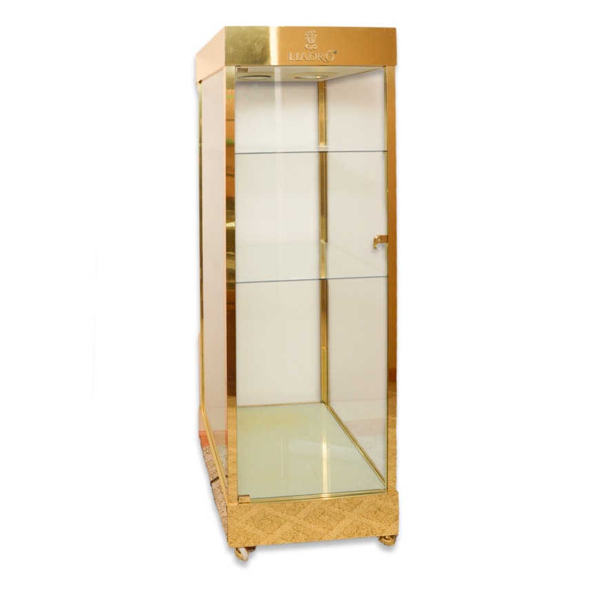 Metal and Glass Retail Display Cabinet by Lladró