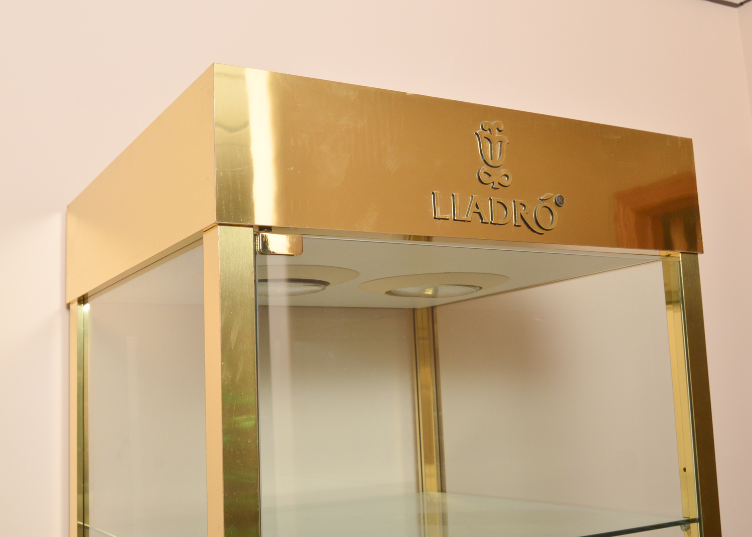 Metal and Glass Retail Display Cabinet by Lladró