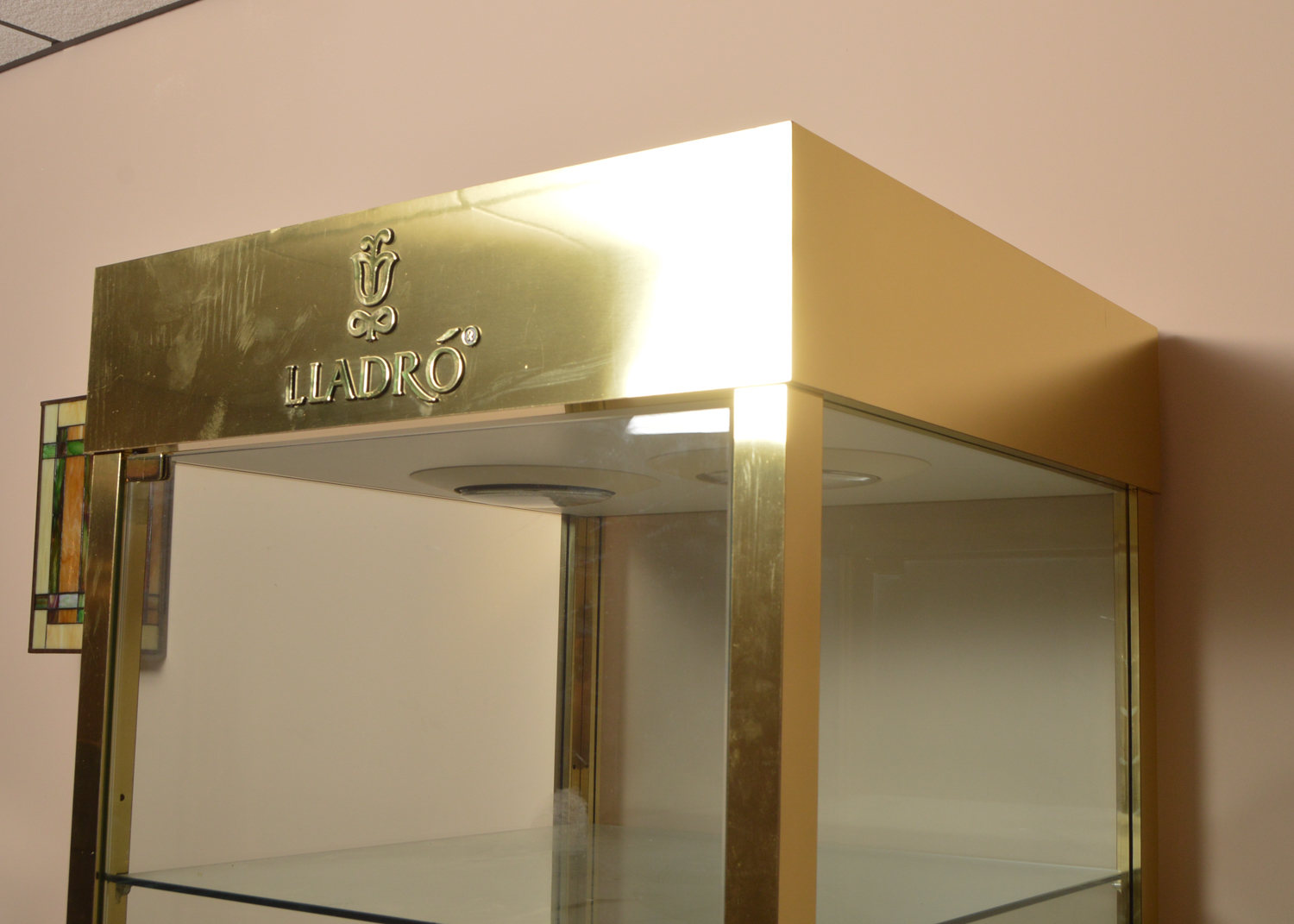 Metal and Glass Retail Display Cabinet by Lladró