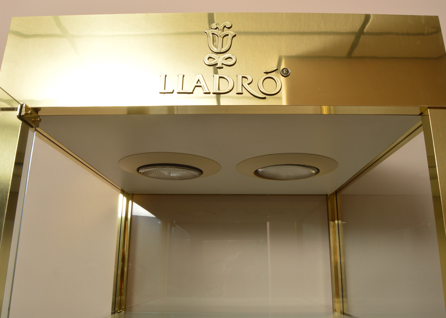 Metal and Glass Retail Display Cabinet by Lladró