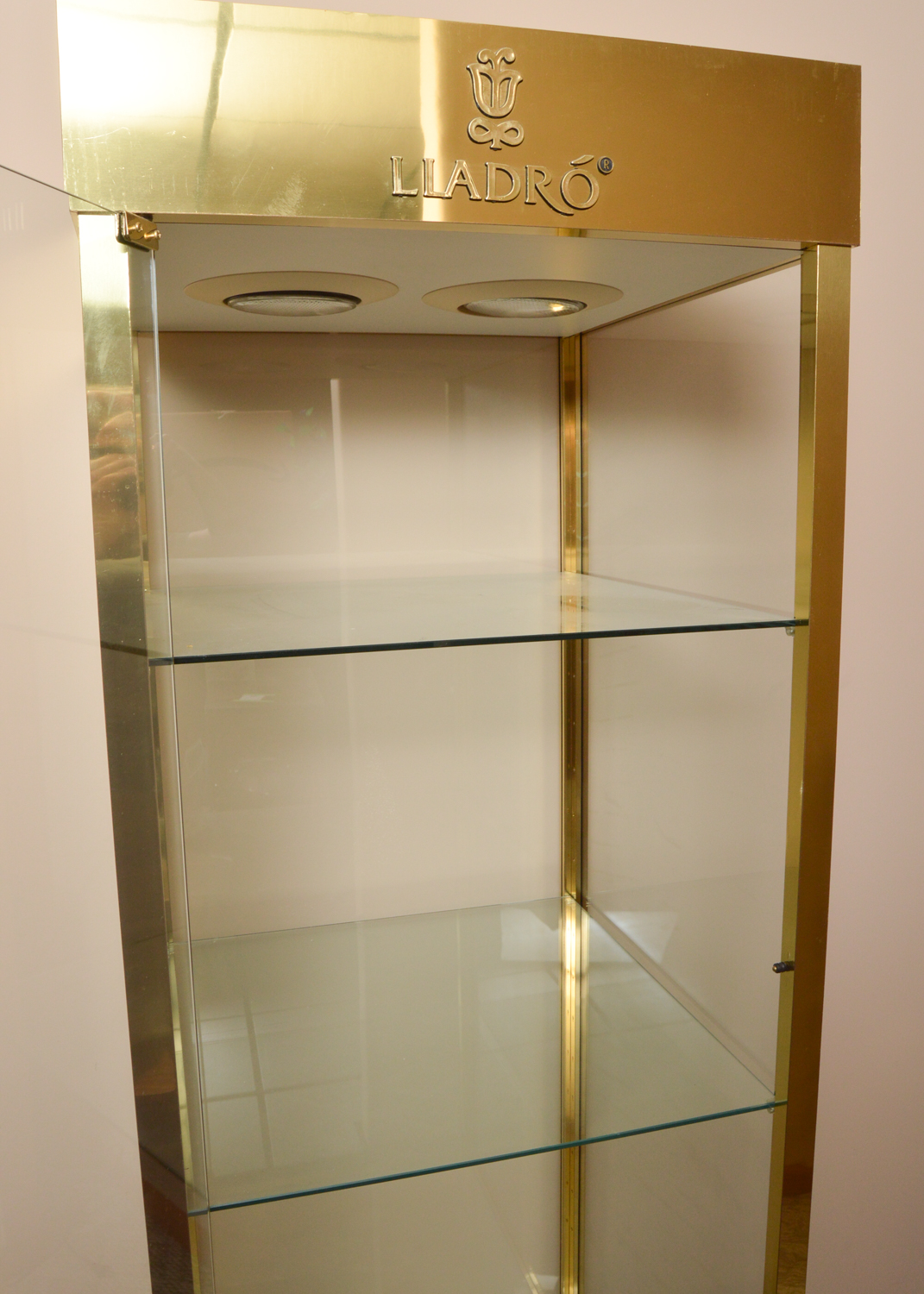 Metal and Glass Retail Display Cabinet by Lladró